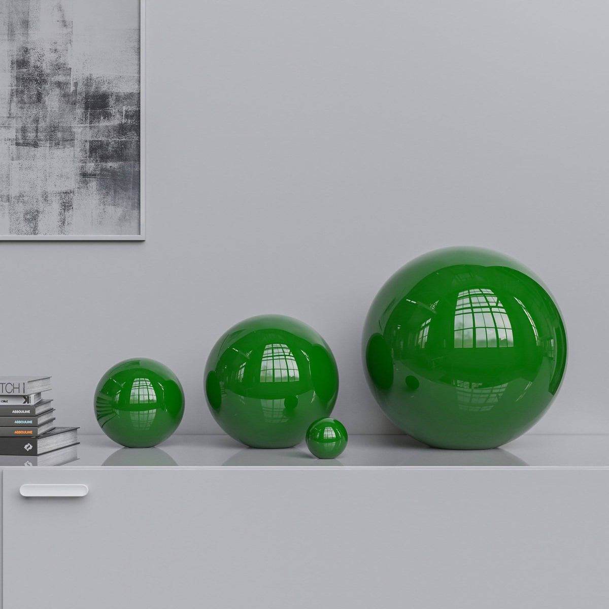 Ceramic Sphere Four Pieces Set - Plain Colors - Synchrony Art INC