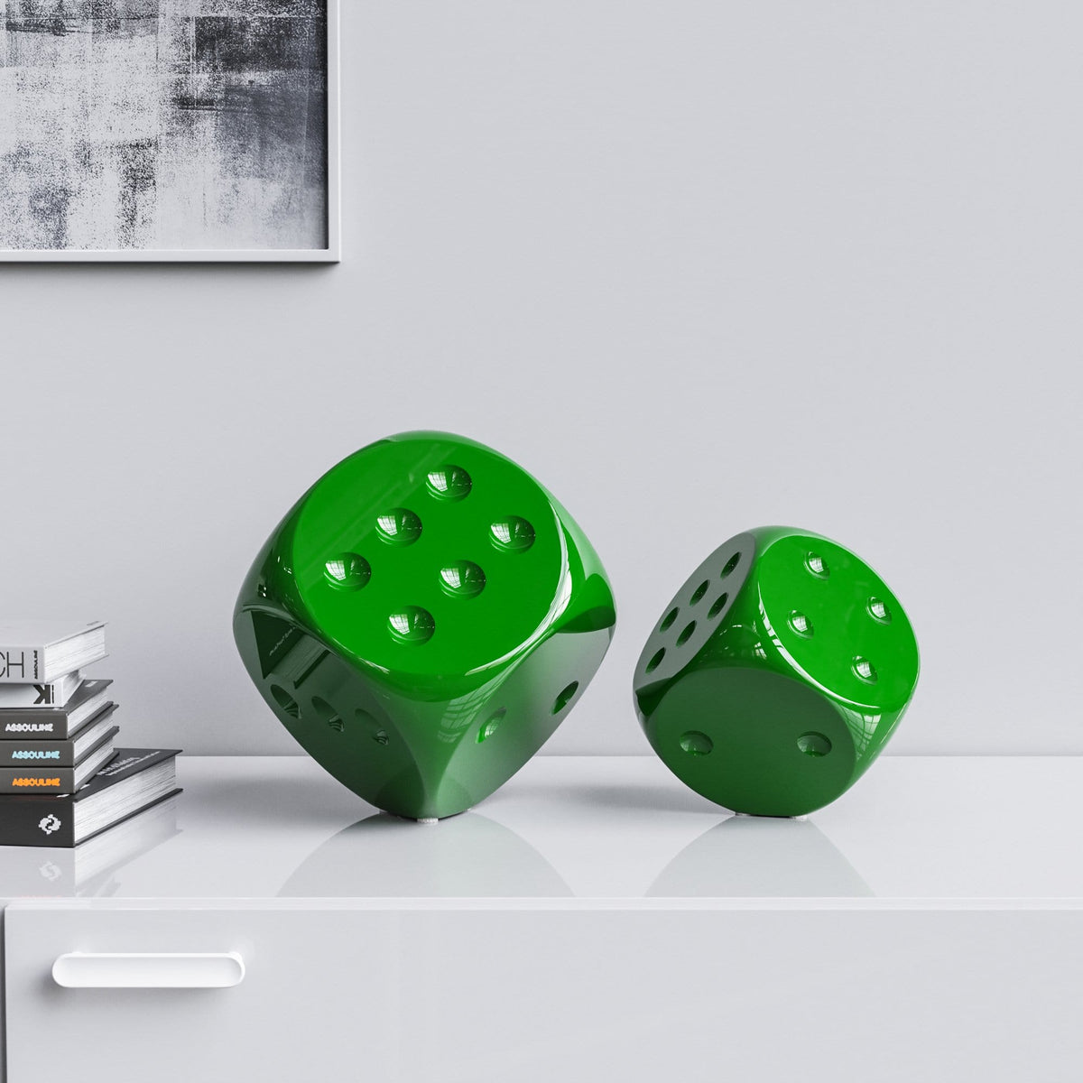 Ceramic Vertical Dice Set - Plain Colors - Synchrony Art INC