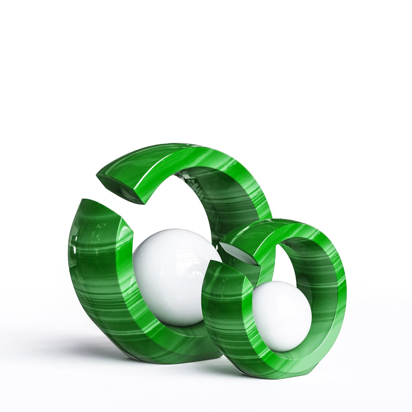 Ceramic Rings & Ball Set - Exotic Marbles - Synchrony Art INC