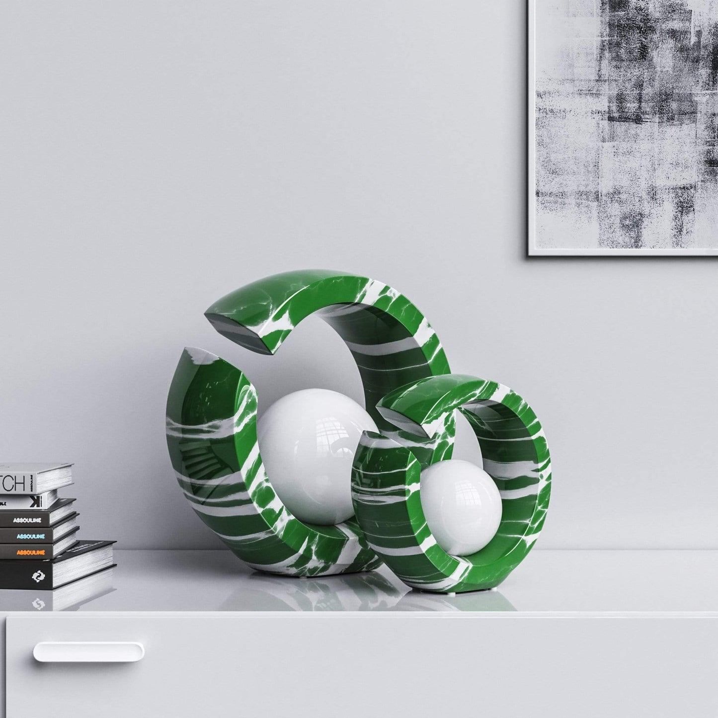 Ceramic Rings & Ball Set - Color Marbles - Synchrony Art INC