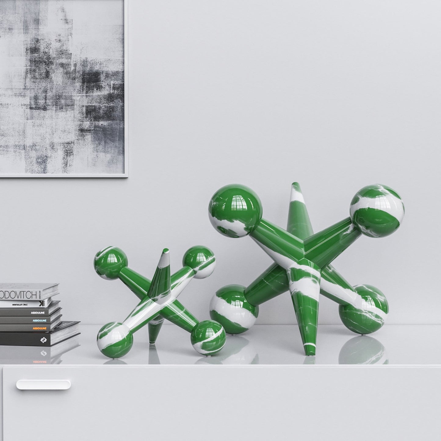 Ceramic Jack Set - Color Marbles - Synchrony Art INC
