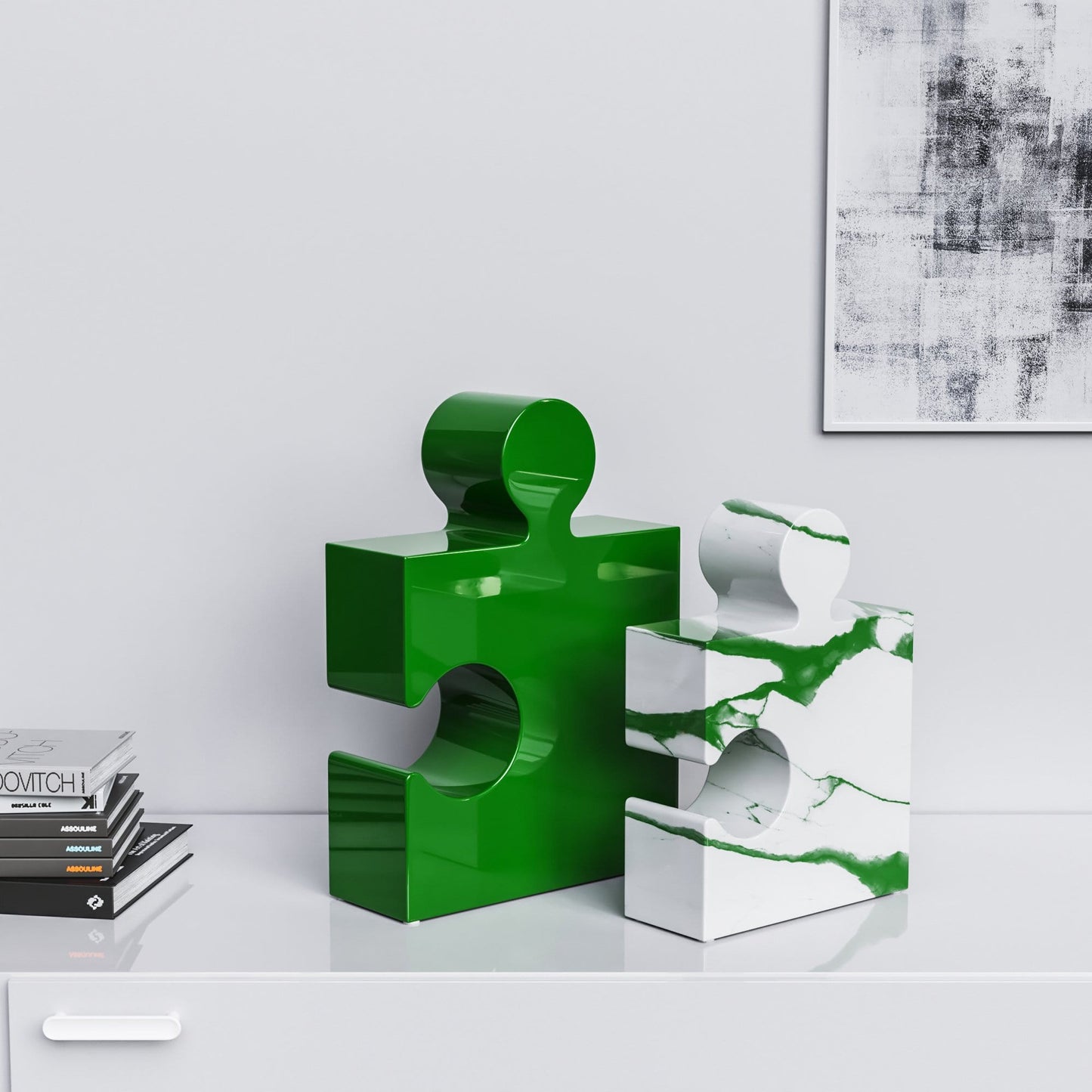 Ceramic Puzzle Set (Enhanced) - Plain & Marble - Synchrony Art INC