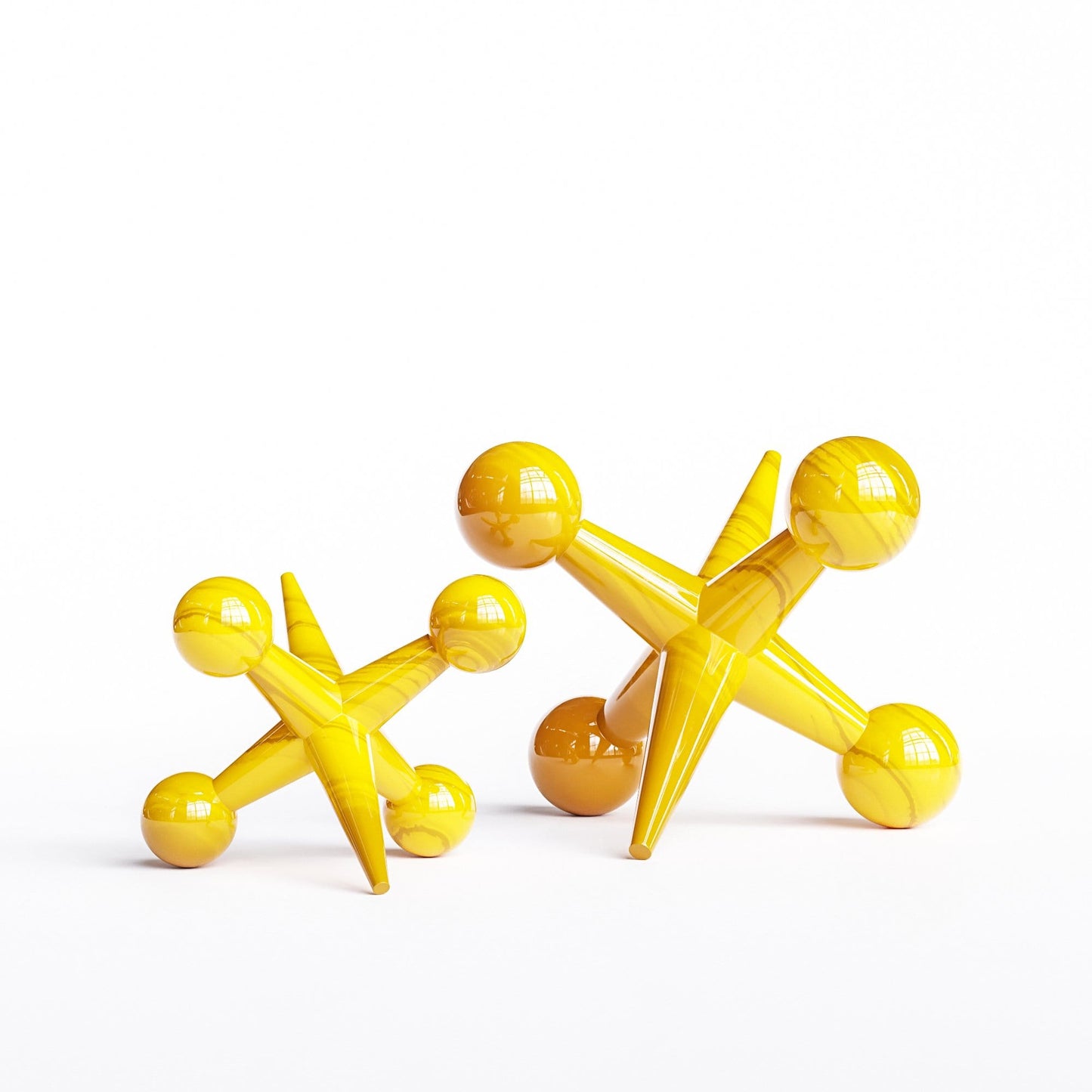 Ceramic Jack Set - Exotic Marbles - Synchrony Art INC