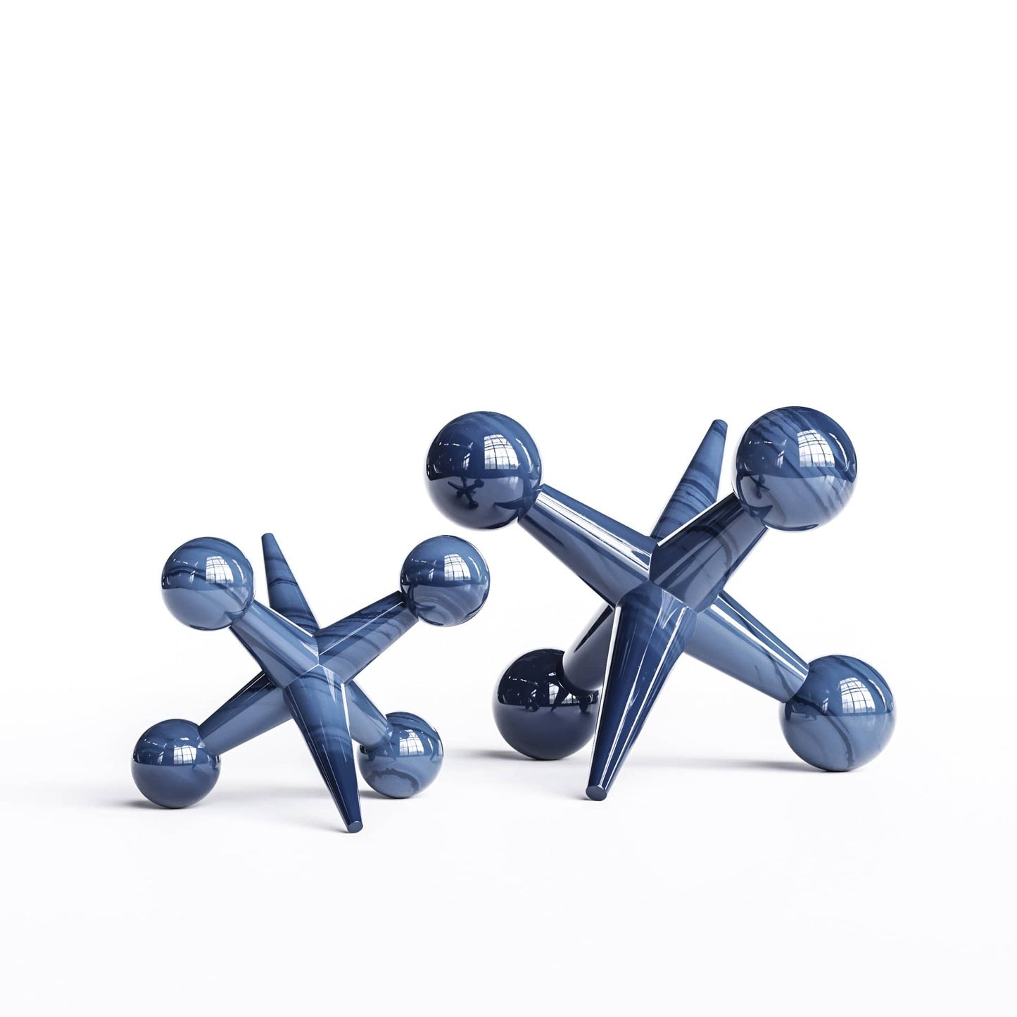 Ceramic Jack Set - Exotic Marbles - Synchrony Art INC