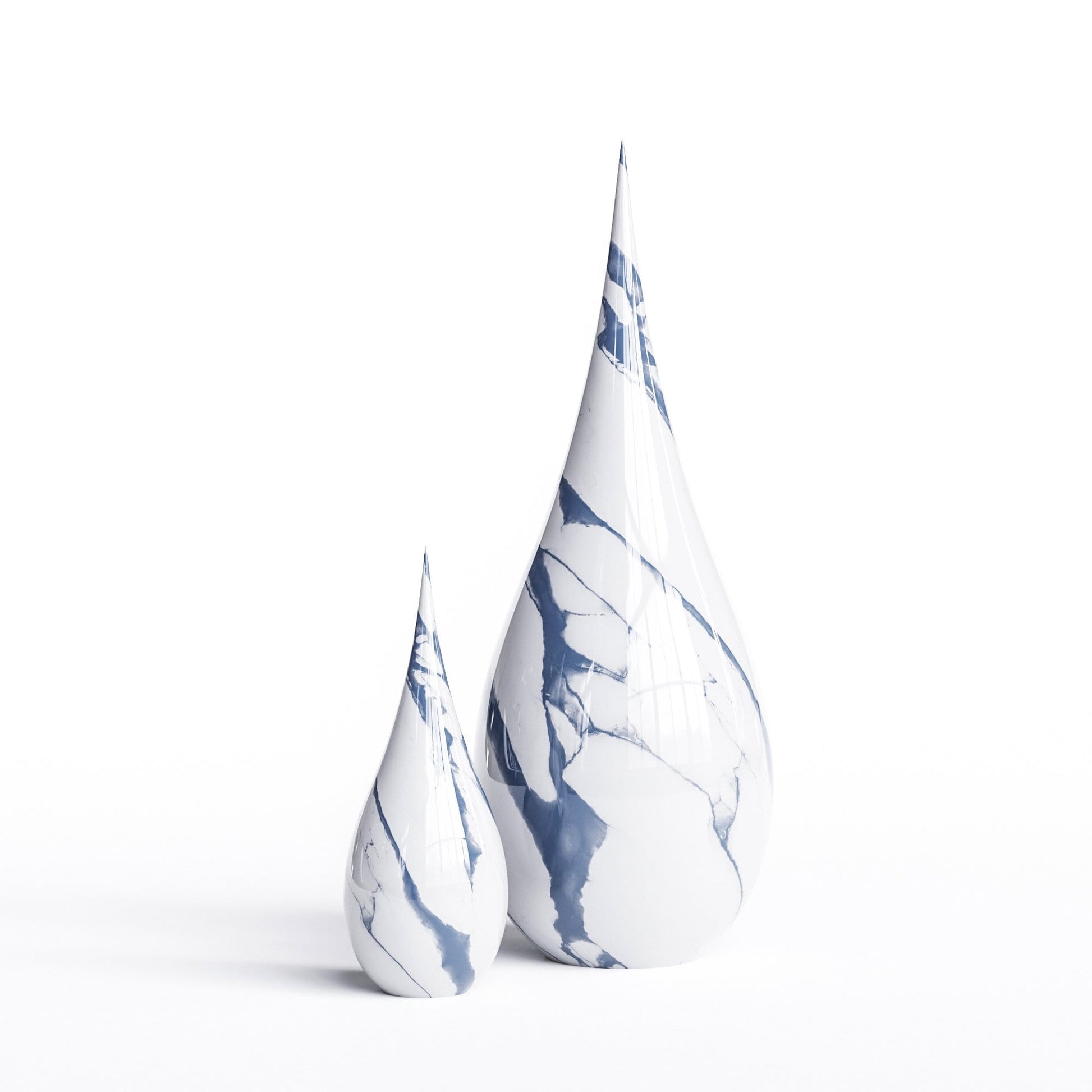 Ceramic Drop Set - White Marbles - Synchrony Art INC