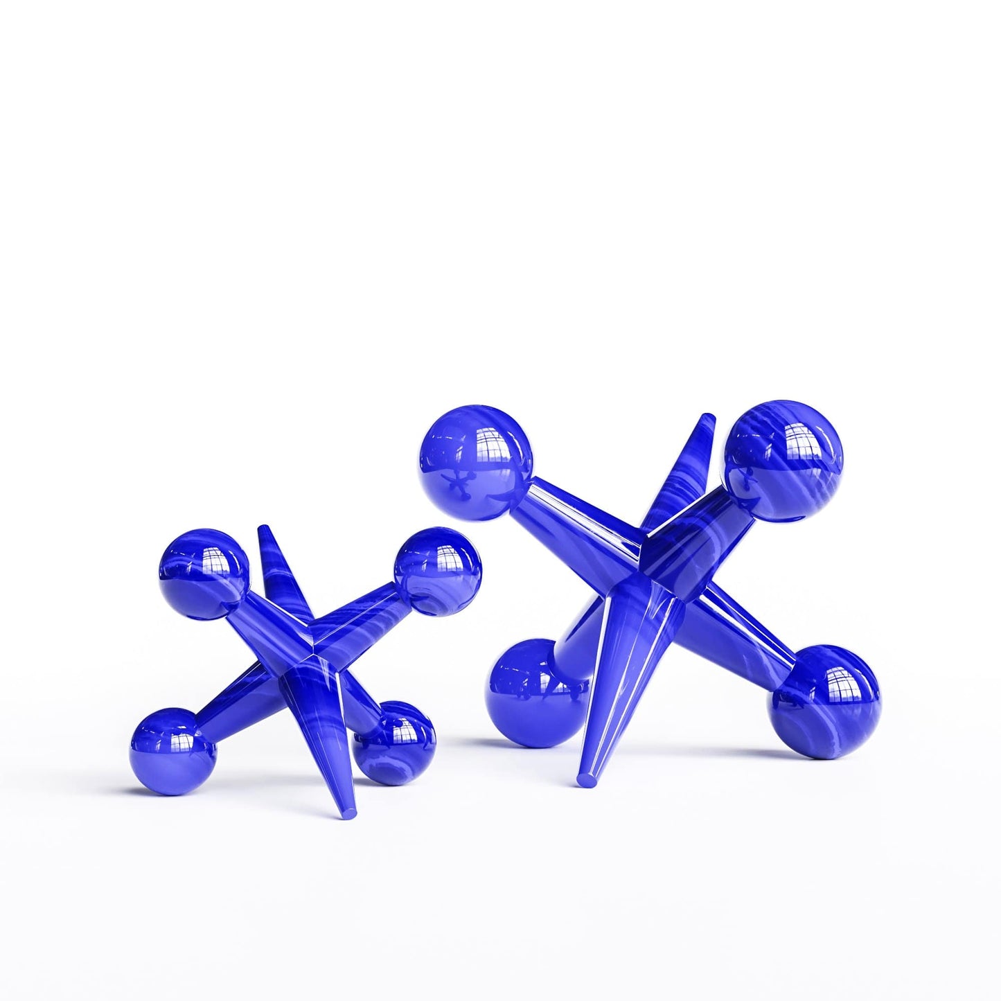 Ceramic Jack Set - Exotic Marbles - Synchrony Art INC