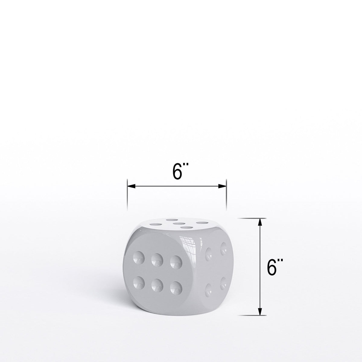 Individual Ceramic Dice 6" - Plain Colors - Synchrony Art INC