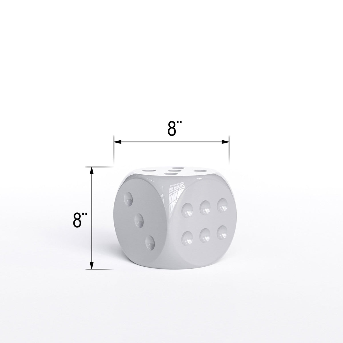 Individual Ceramic Dice 8" - Plain Colors - Synchrony Art INC