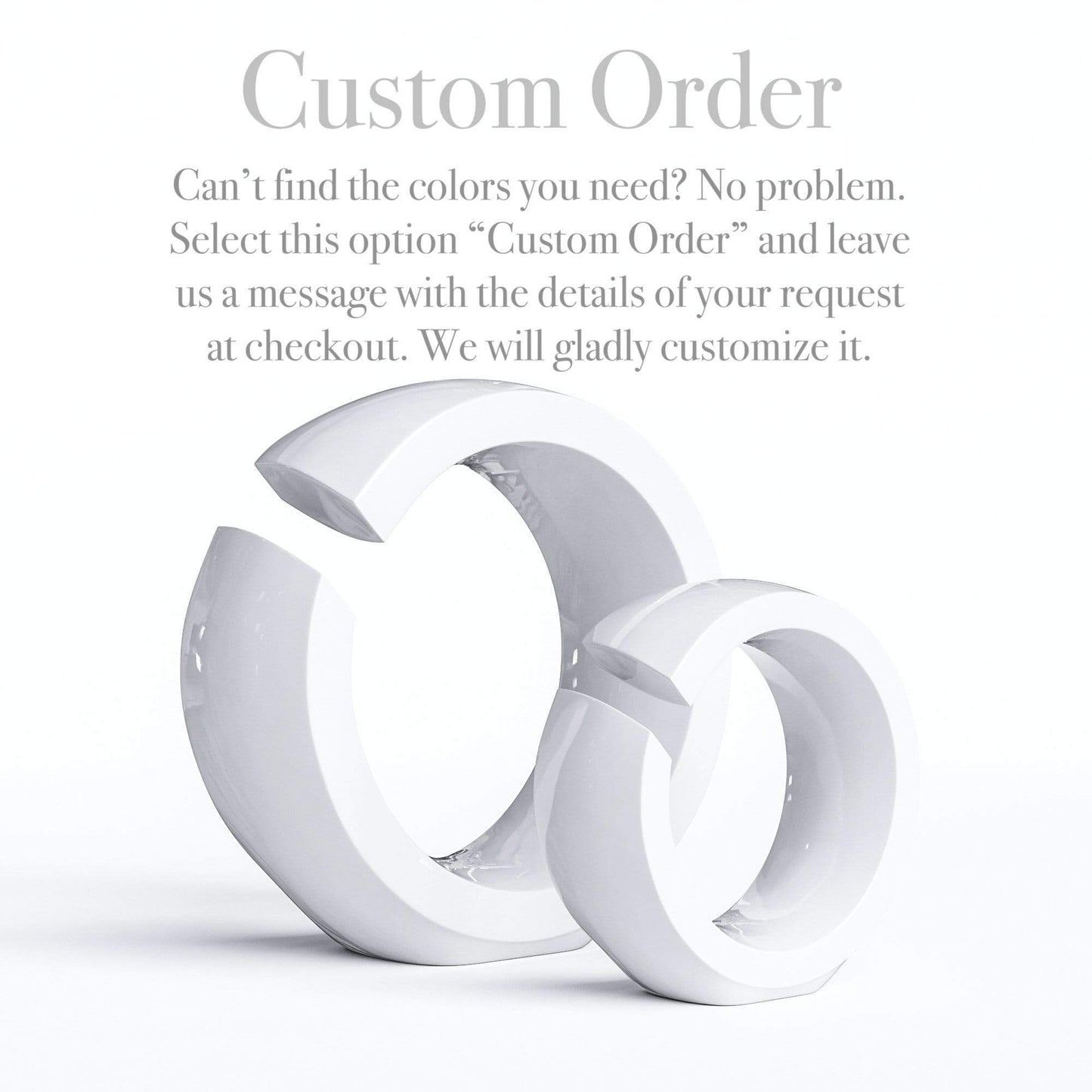 Ceramic Rings Set - Plain & Marbles - Synchrony Art INC