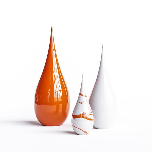 Ceramic Drop Three Pieces Set - Plain & Marble - Synchrony Art INC