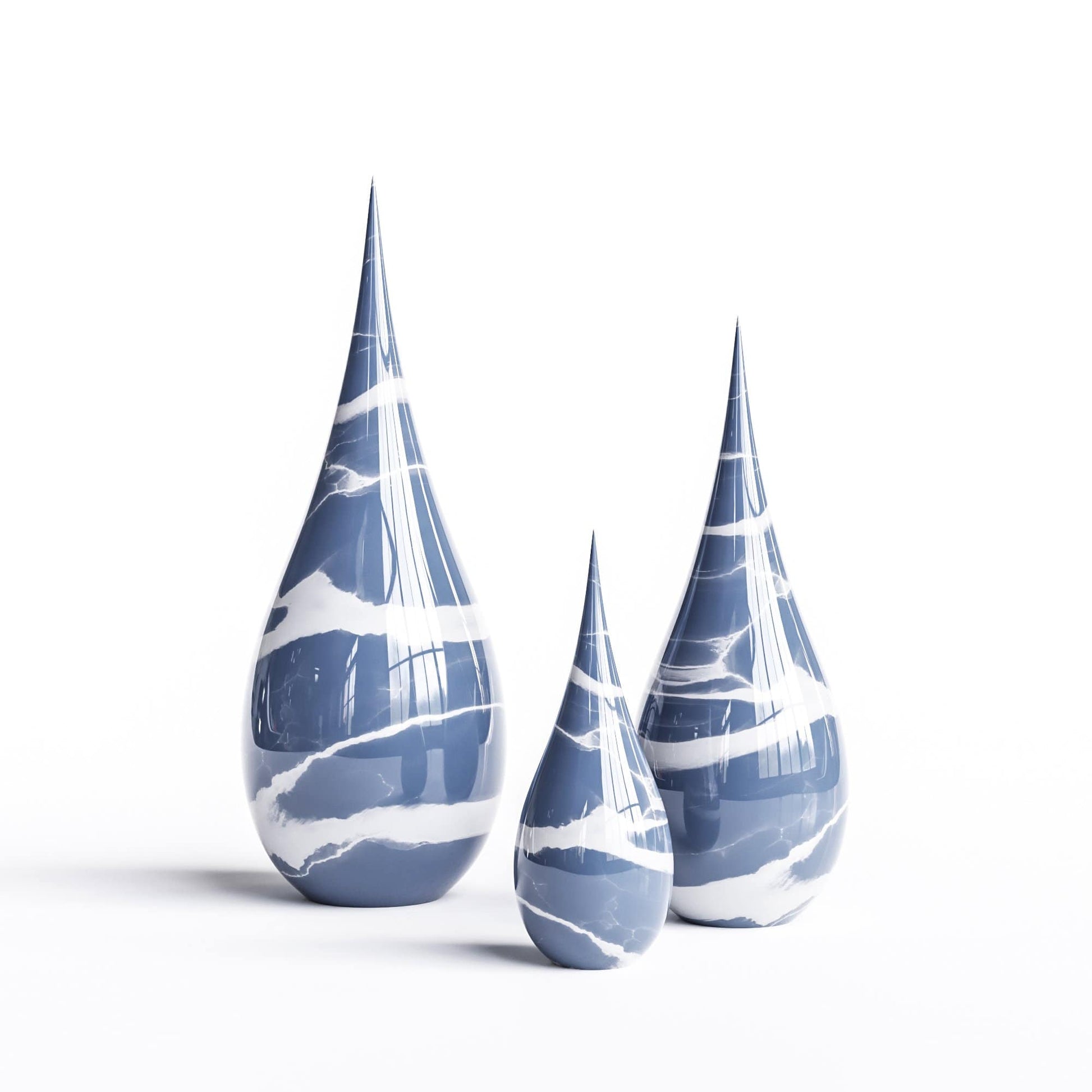 Ceramic Drop Three Pieces Set - Marble Colors - Synchrony Art INC