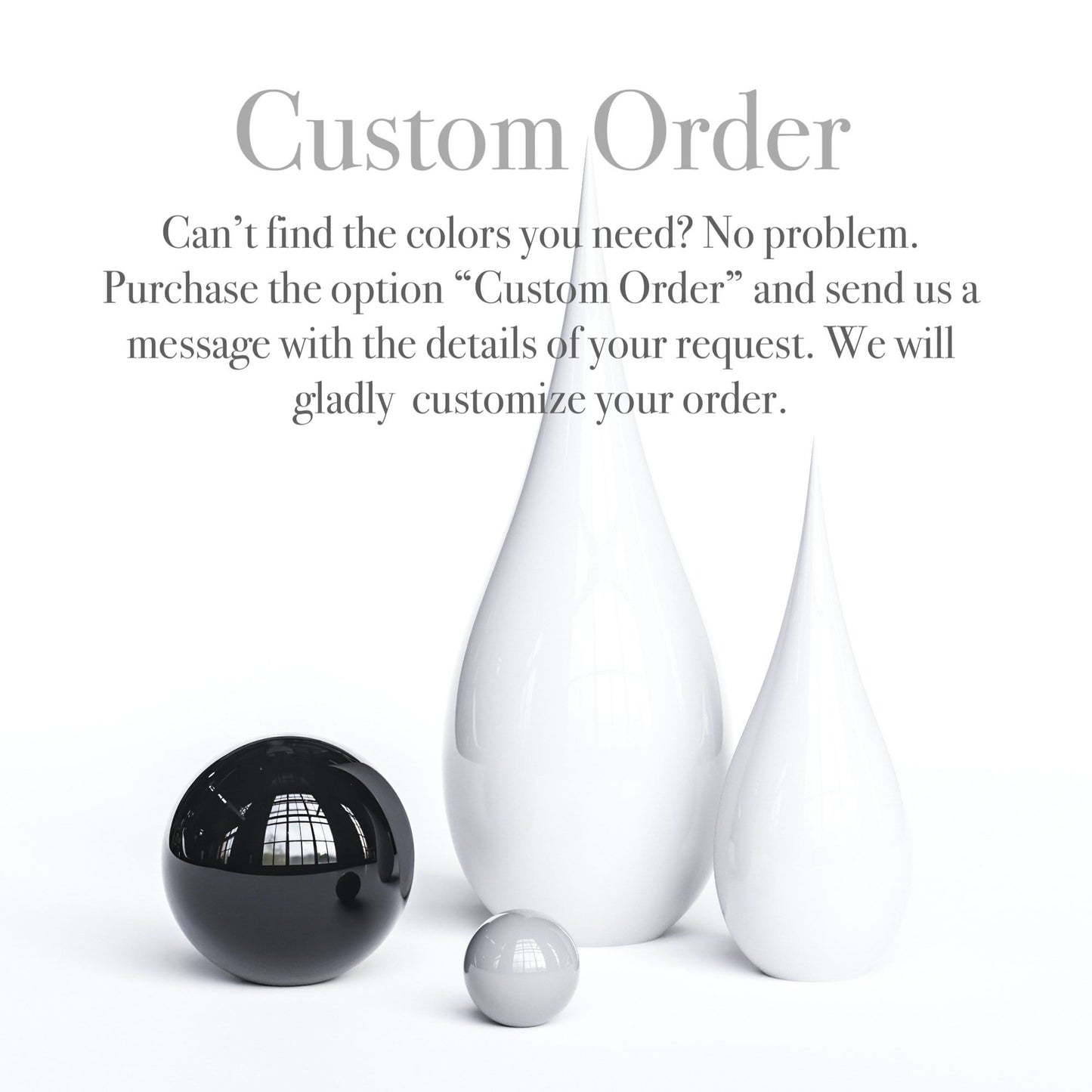 Ceramic Drop & Sphere Set -Color Marbles - Synchrony Art INC