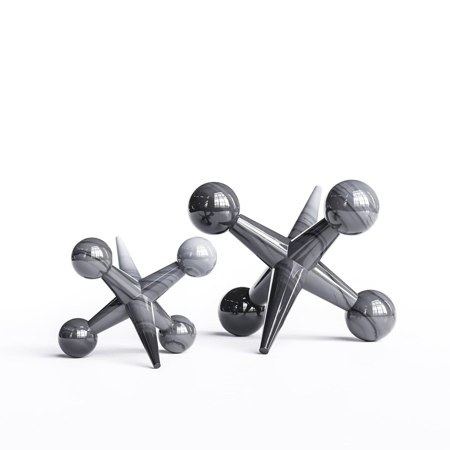 Ceramic Jack Set - Faded Marbles - Synchrony Art INC