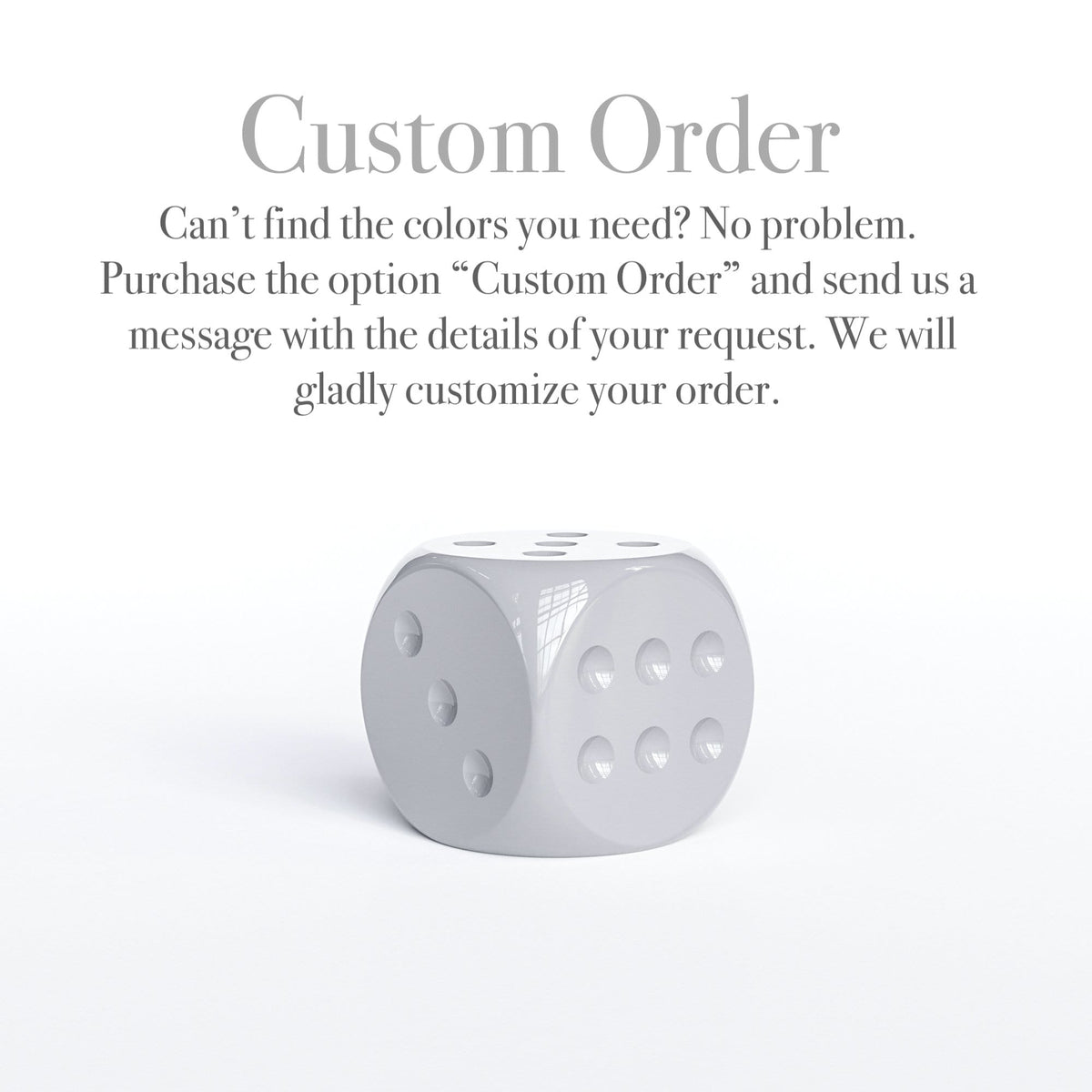 Individual Ceramic Dice 8" - Plain Colors - Synchrony Art INC
