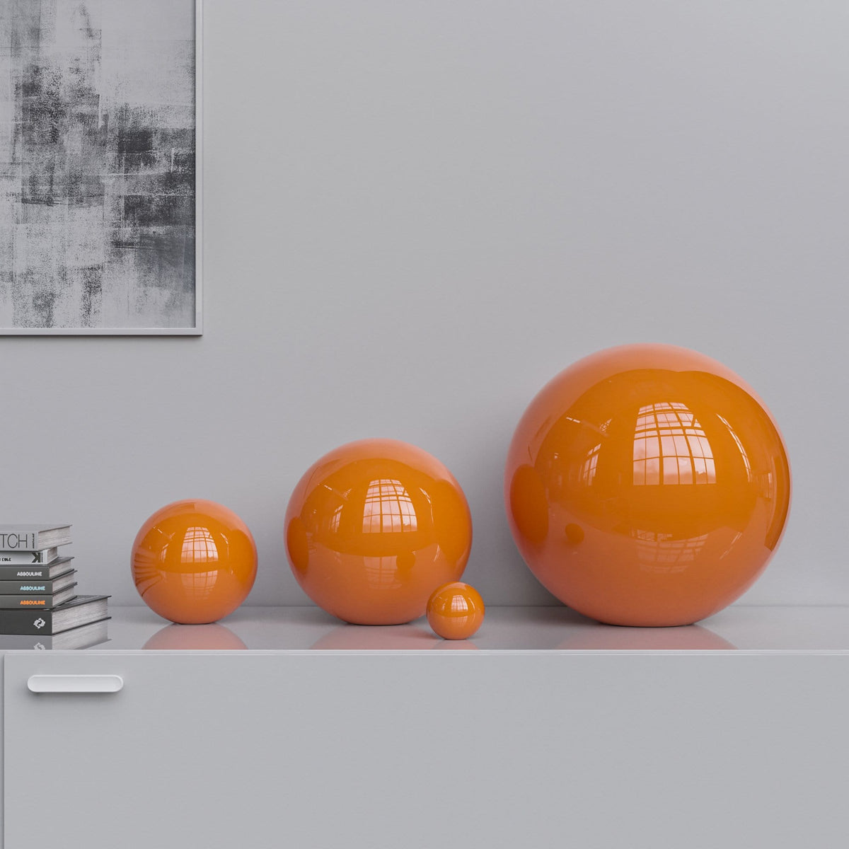 Ceramic Sphere Four Pieces Set - Plain Colors - Synchrony Art INC