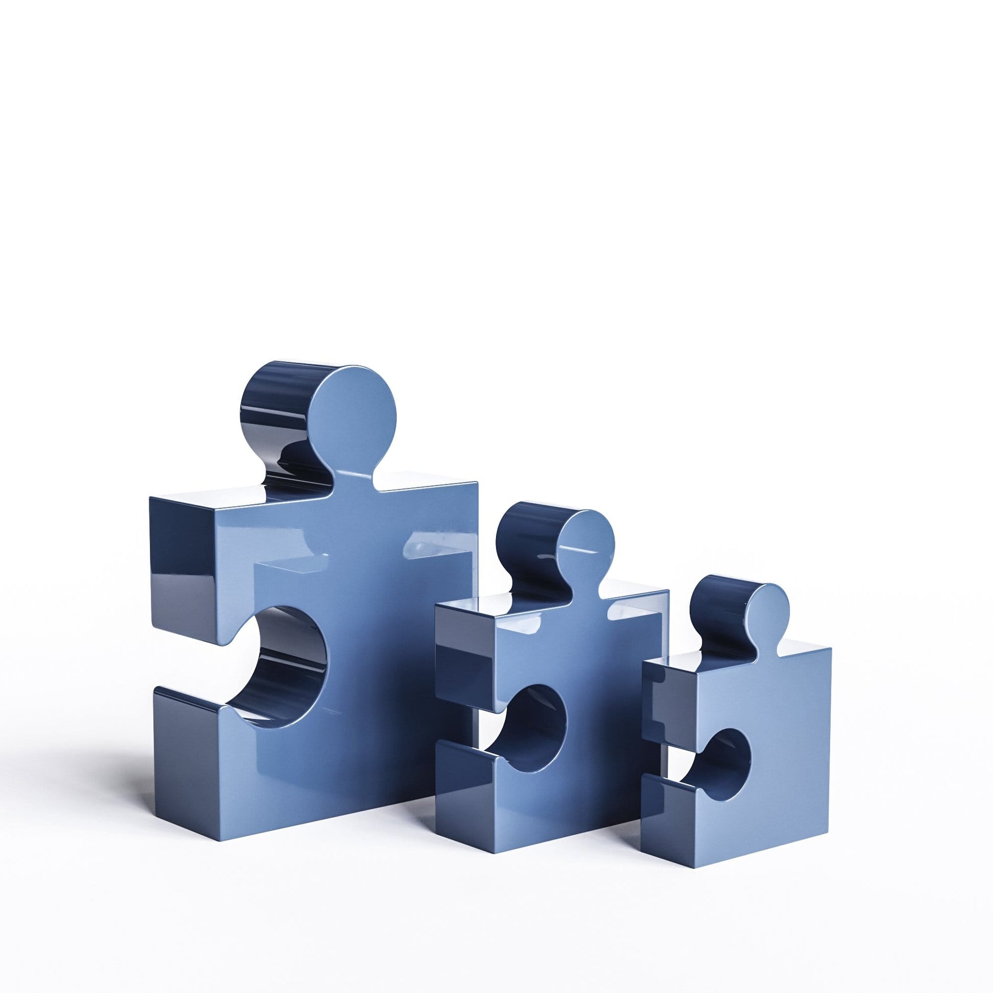 Ceramic Three Puzzles Set (Enhanced) - Plain Colors - Synchrony Art INC