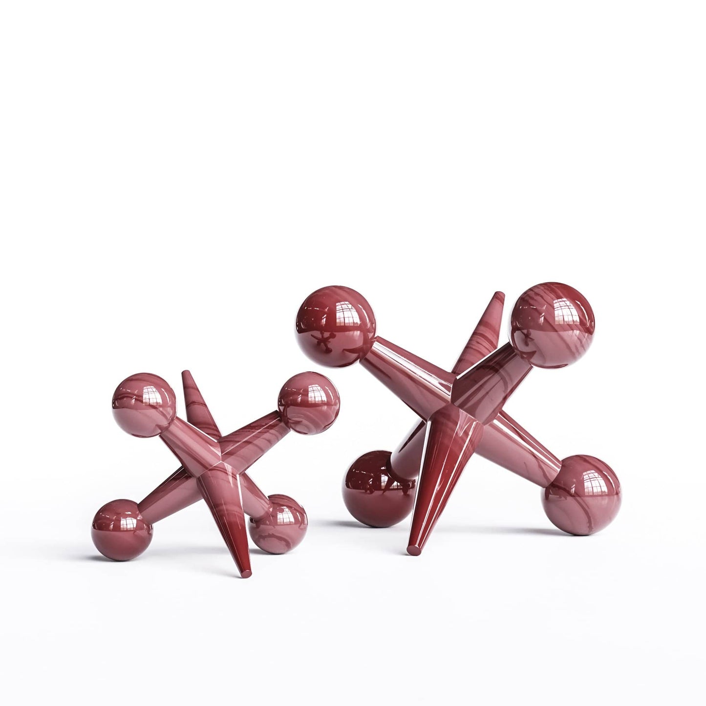 Ceramic Jack Set - Exotic Marbles - Synchrony Art INC