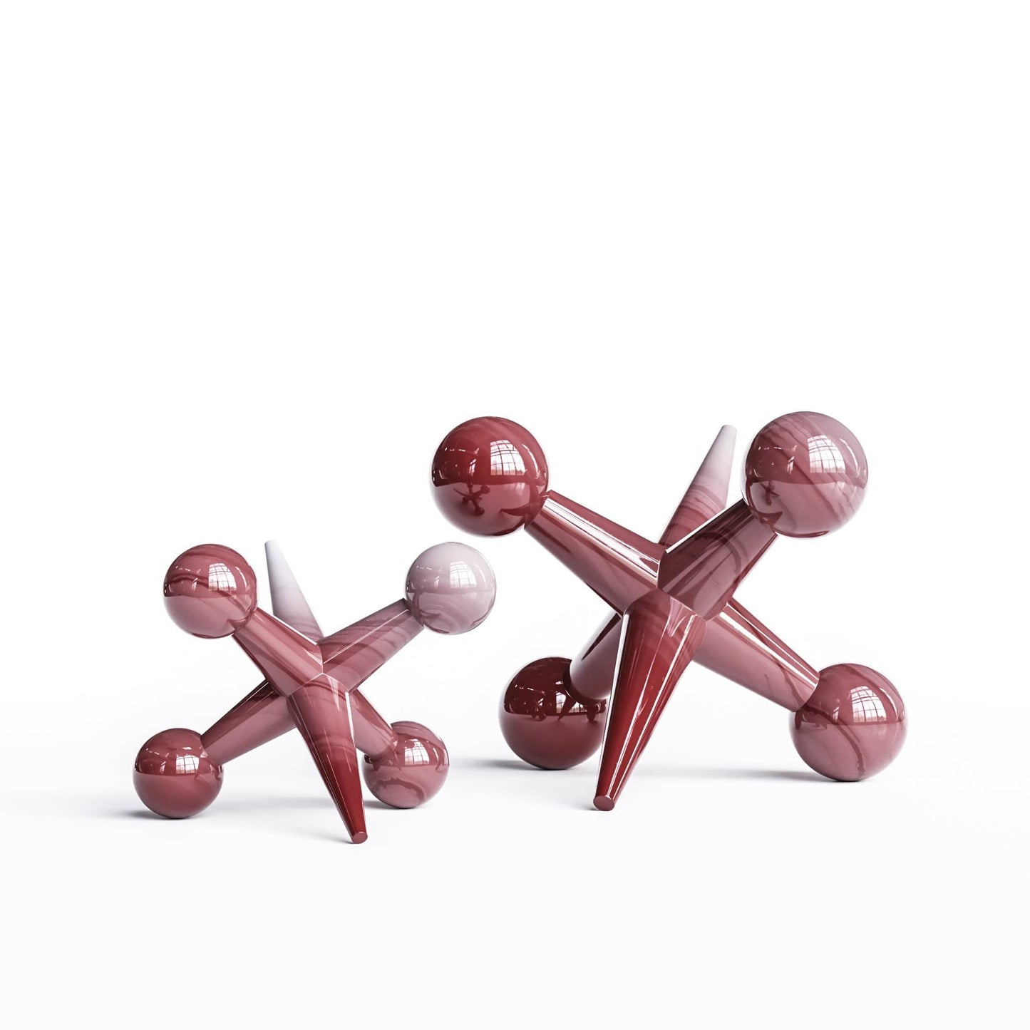 Ceramic Jack Set - Faded Marbles - Synchrony Art INC