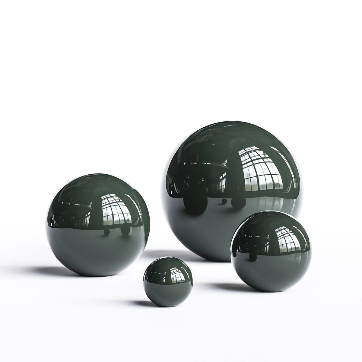 Ceramic Sphere Four Pieces Set - Plain Colors - Synchrony Art INC