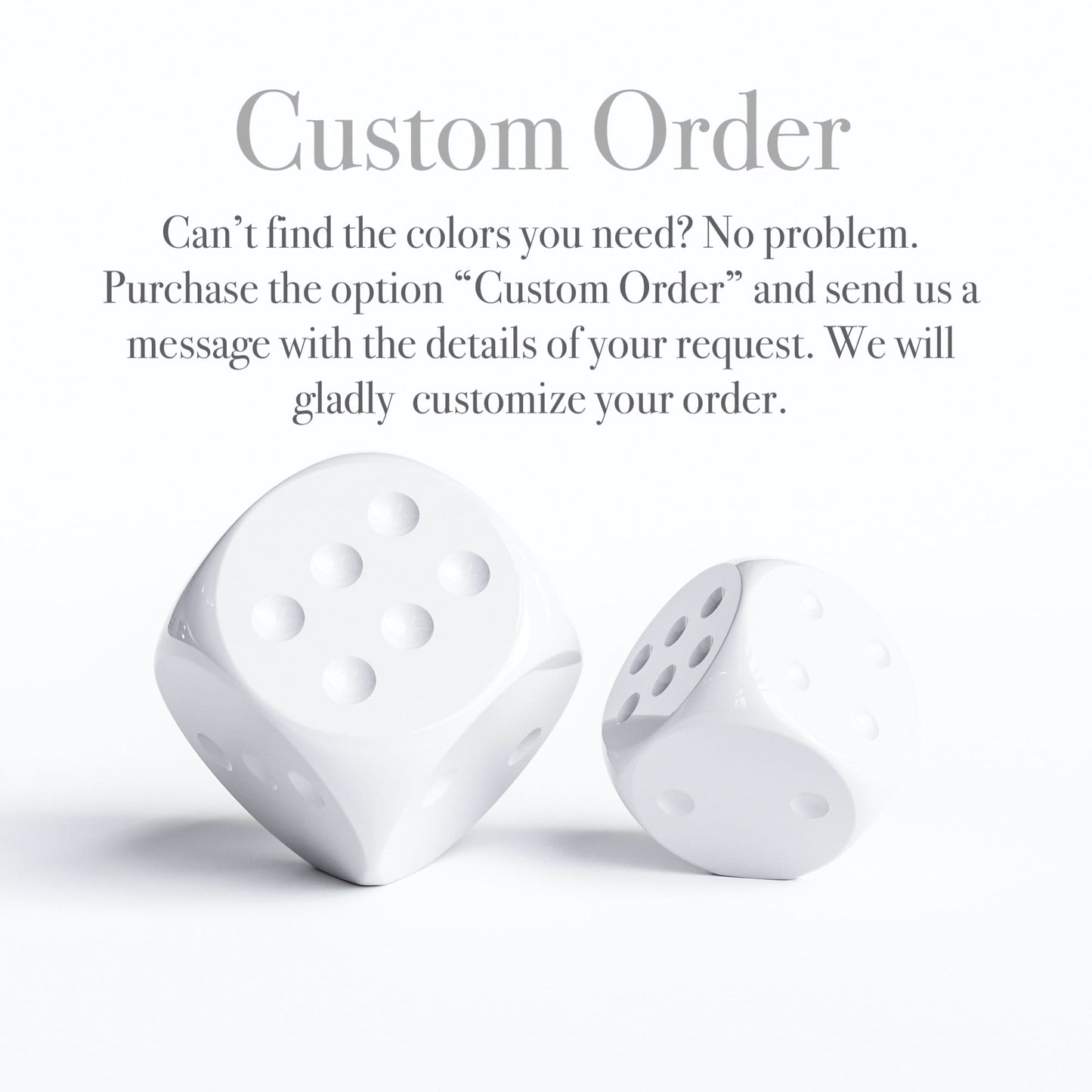 Ceramic Vertical Dice Set - Color Marbles - Synchrony Art INC