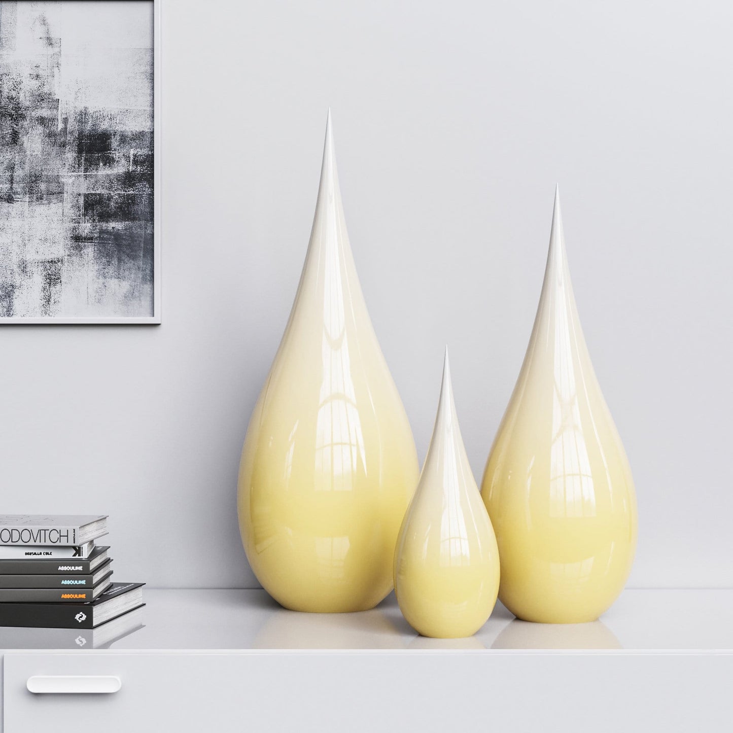Ceramic Drop Three Pieces Set - Faded Colors - Synchrony Art INC