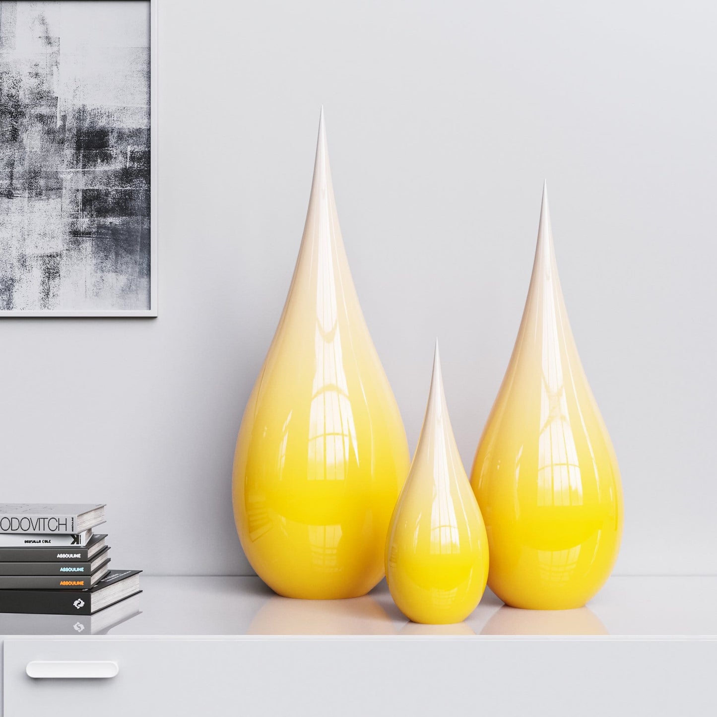 Ceramic Drop Three Pieces Set - Faded Colors - Synchrony Art INC