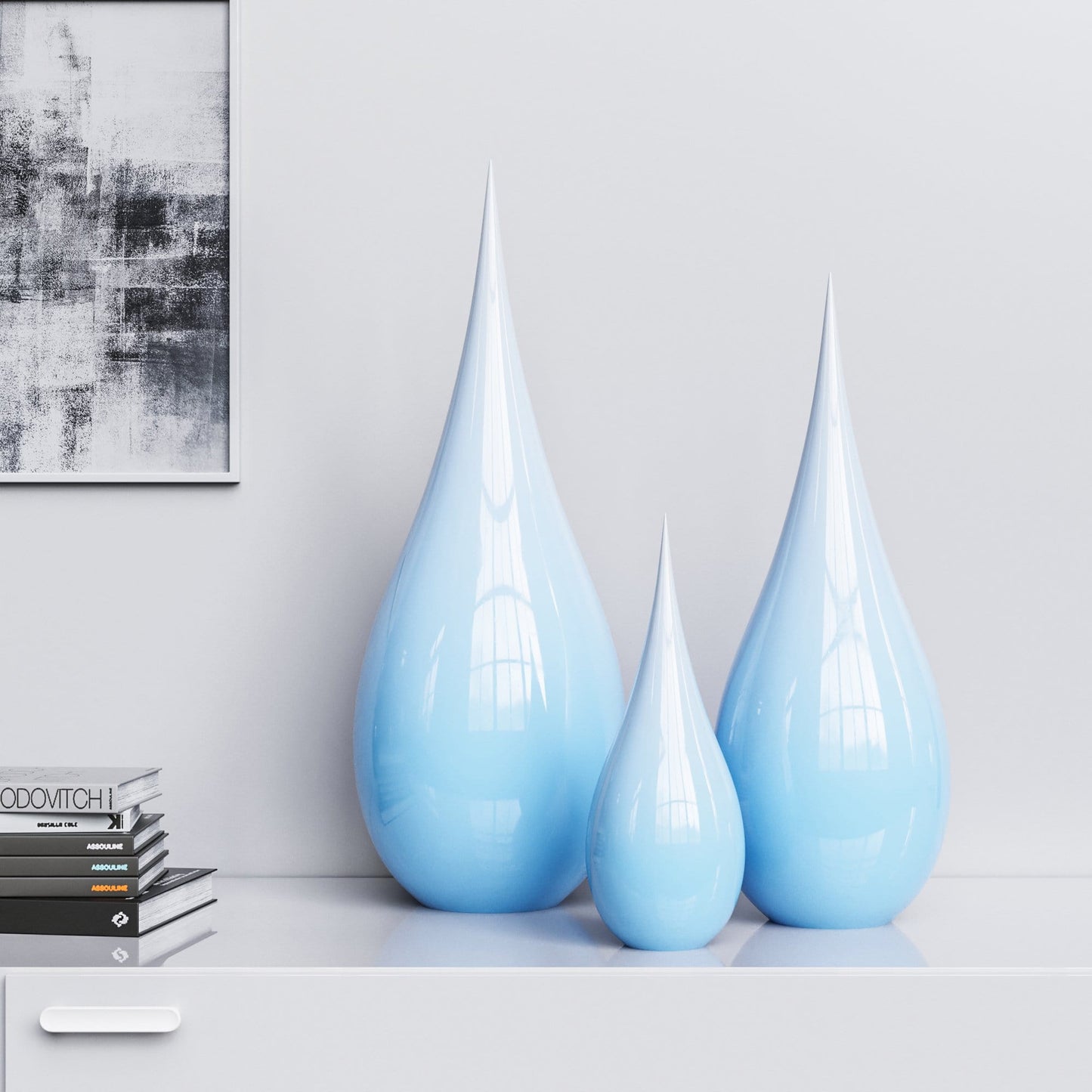 Ceramic Drop Three Pieces Set - Faded Colors - Synchrony Art INC
