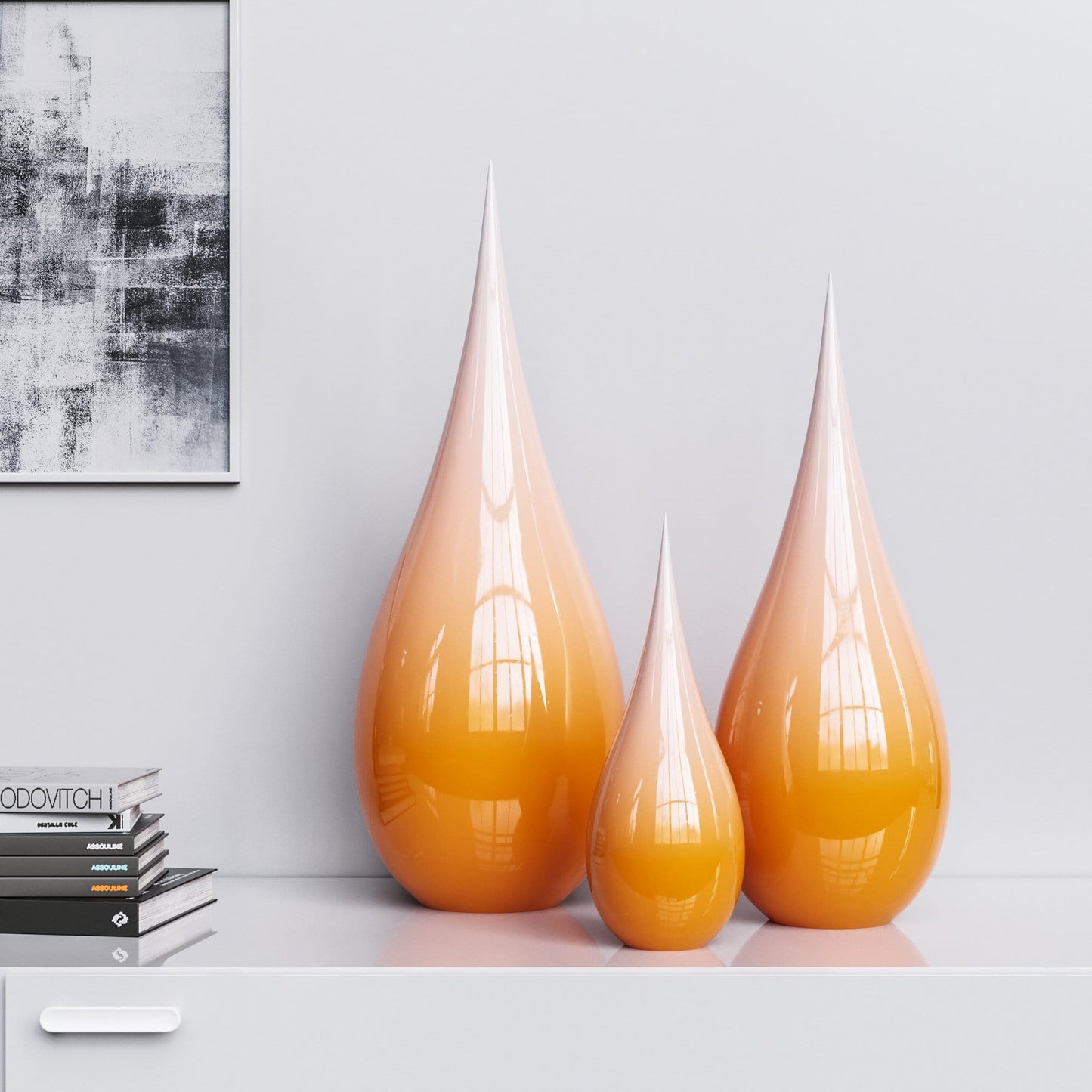 Ceramic Drop Three Pieces Set - Faded Colors - Synchrony Art INC