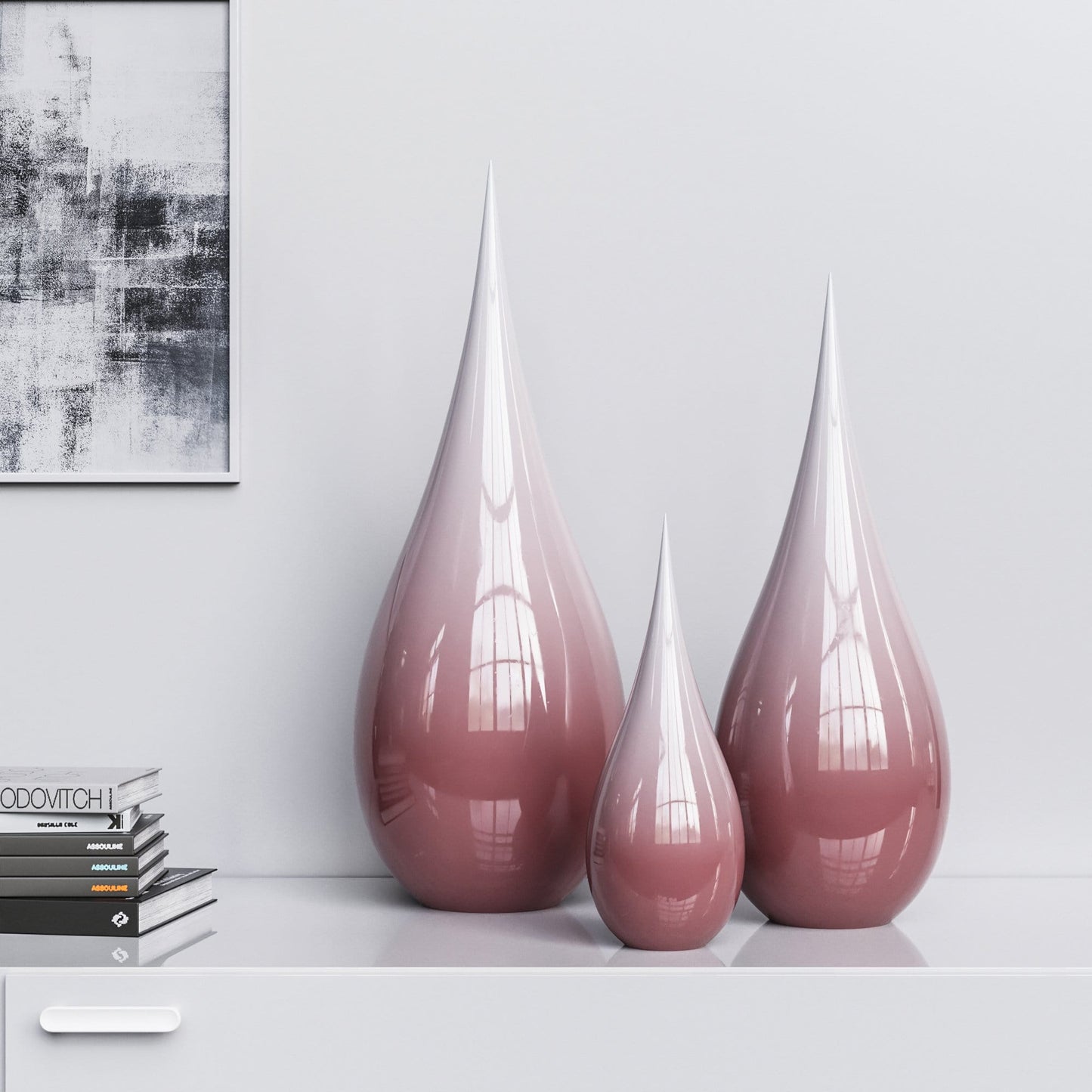 Ceramic Drop Three Pieces Set - Faded Colors - Synchrony Art INC