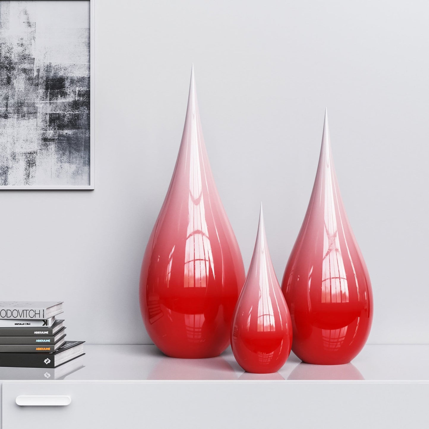 Ceramic Drop Three Pieces Set - Faded Colors - Synchrony Art INC