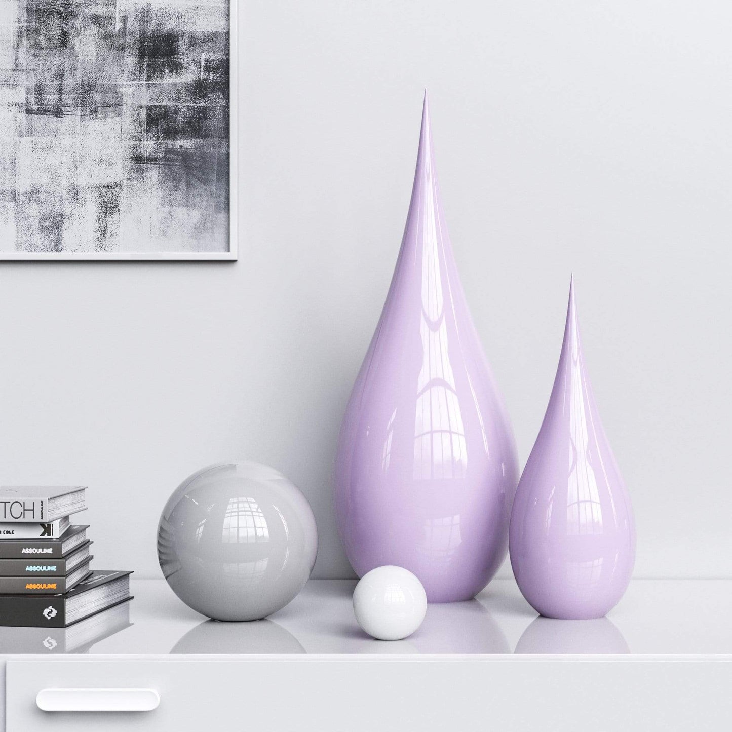 Ceramic Drop & Sphere Set - Faded Colors - Synchrony Art INC