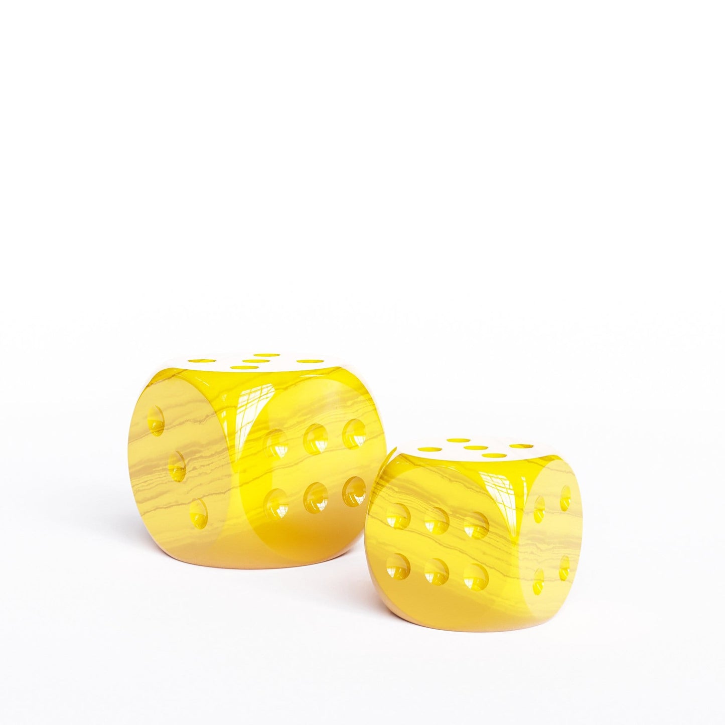 Ceramic Dice Set - Exotic Marbles - Synchrony Art INC