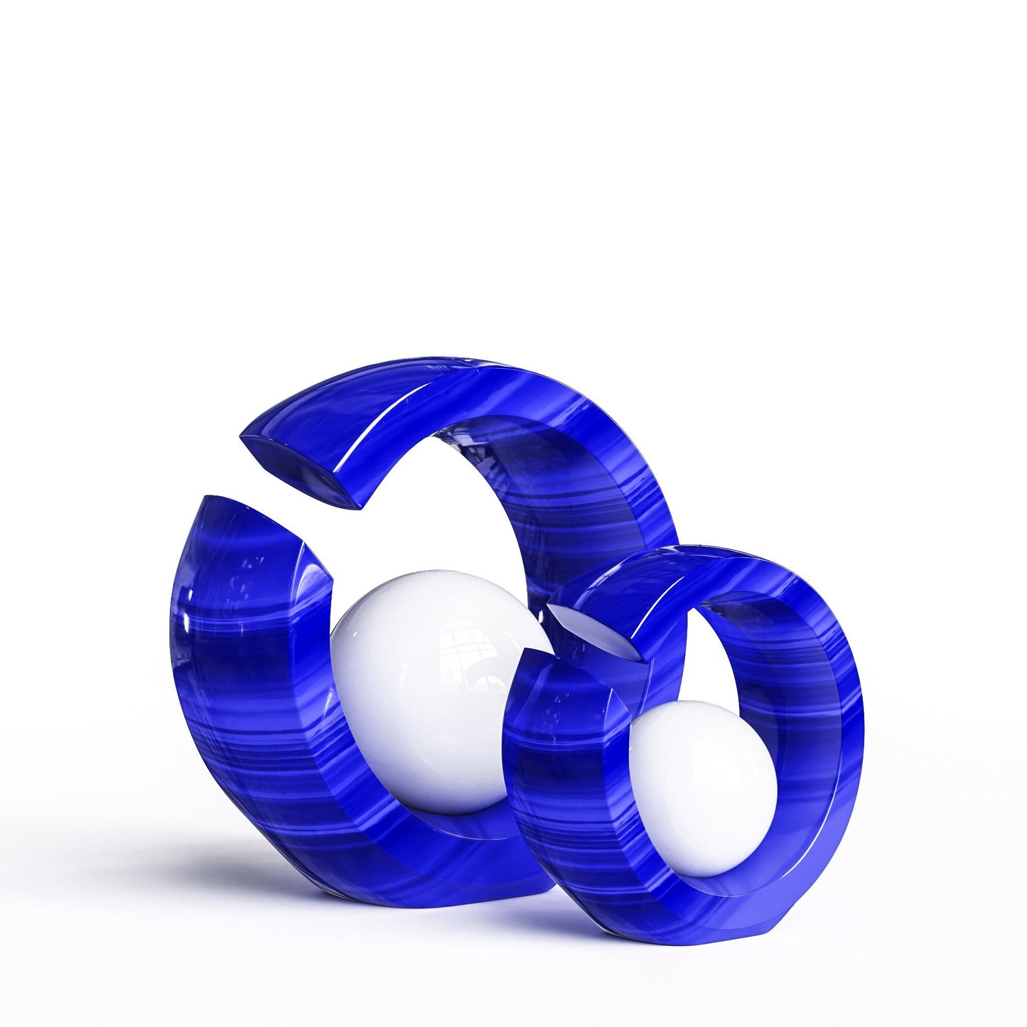 Ceramic Rings & Ball Set - Exotic Marbles - Synchrony Art INC