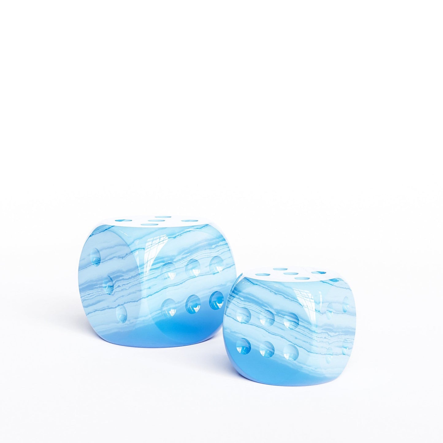 Ceramic Dice Set - Exotic Marbles - Synchrony Art INC