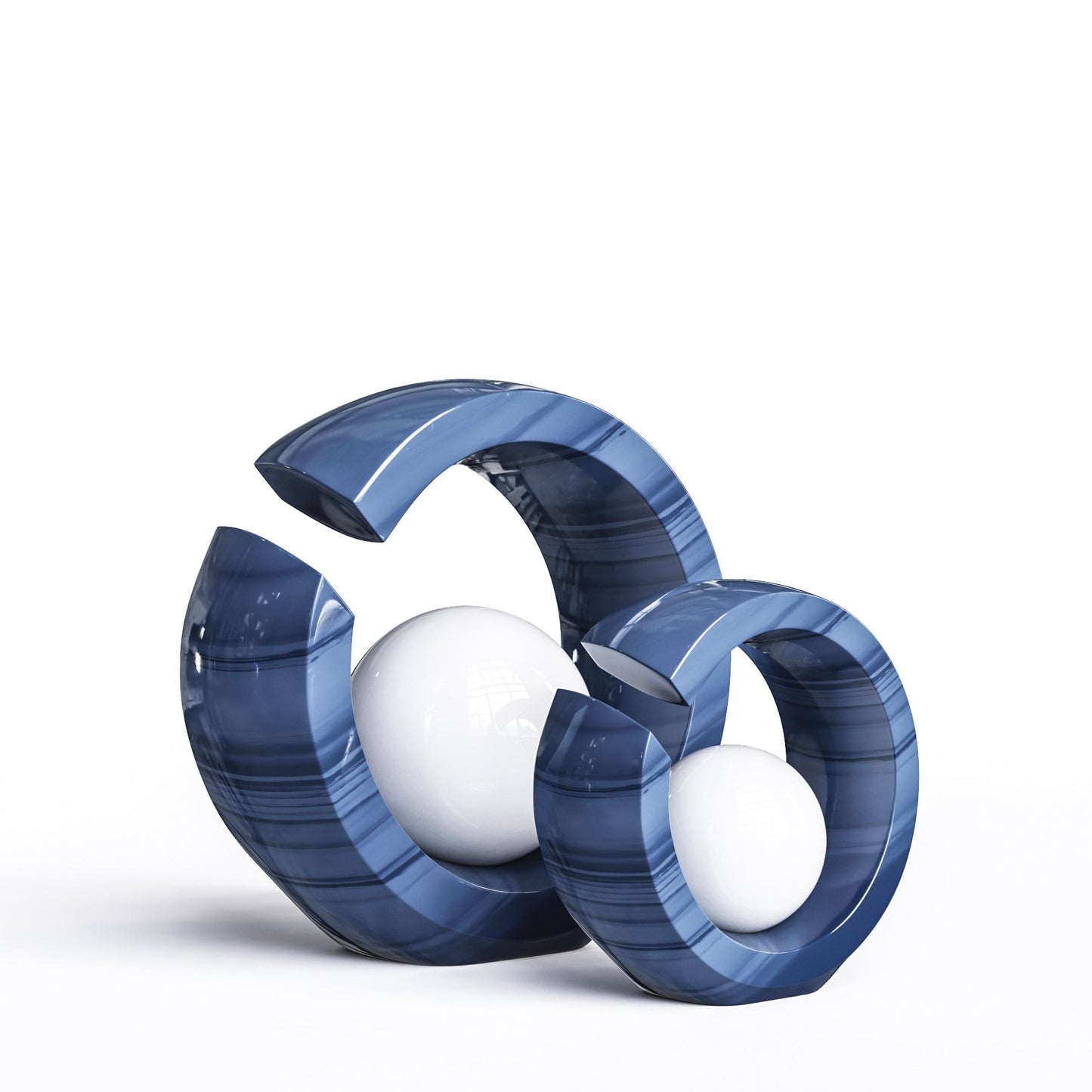 Ceramic Rings & Ball Set - Exotic Marbles - Synchrony Art INC