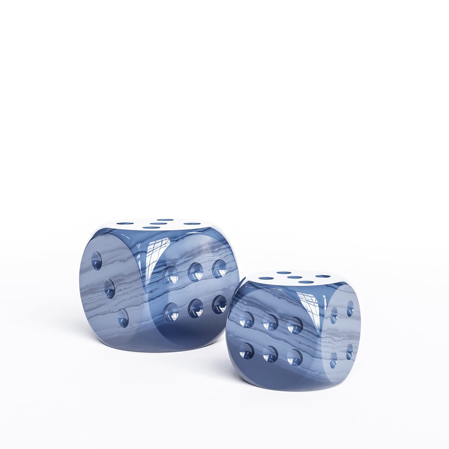 Ceramic Dice Set - Exotic Marbles - Synchrony Art INC