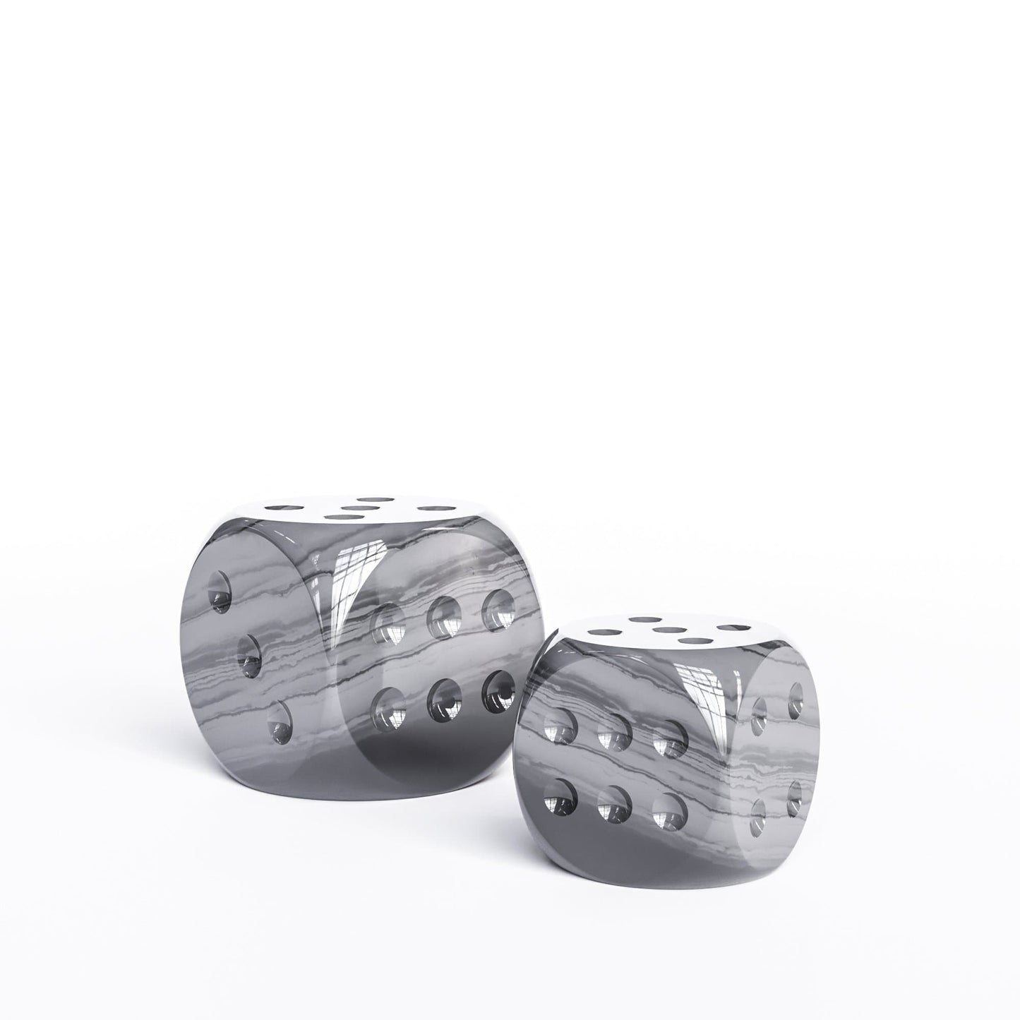 Ceramic Dice Set - Exotic Marbles - Synchrony Art INC