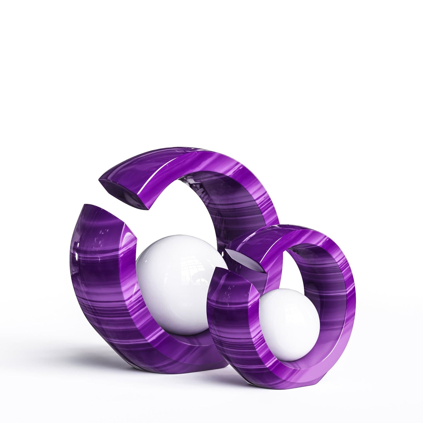 Ceramic Rings & Ball Set - Exotic Marbles - Synchrony Art INC