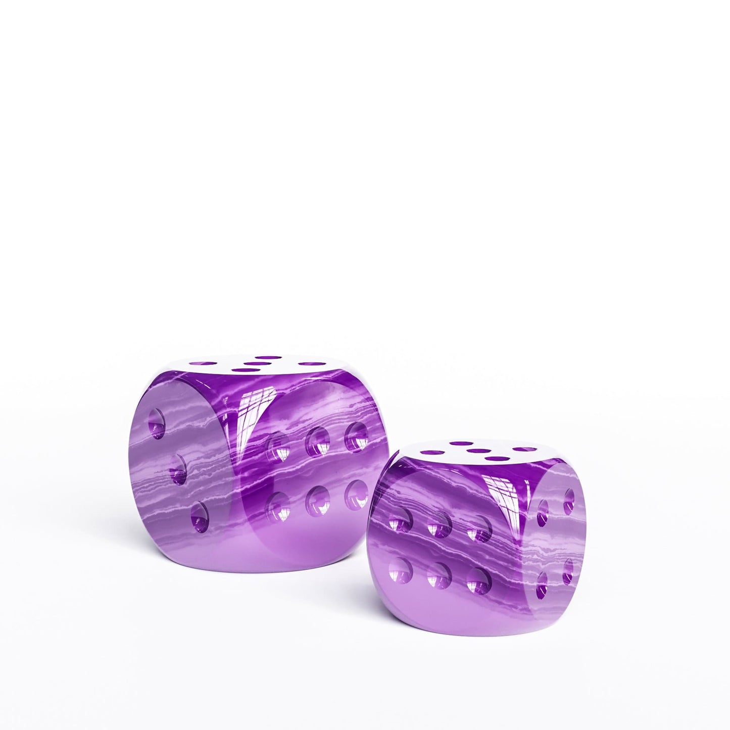 Ceramic Dice Set - Exotic Marbles - Synchrony Art INC