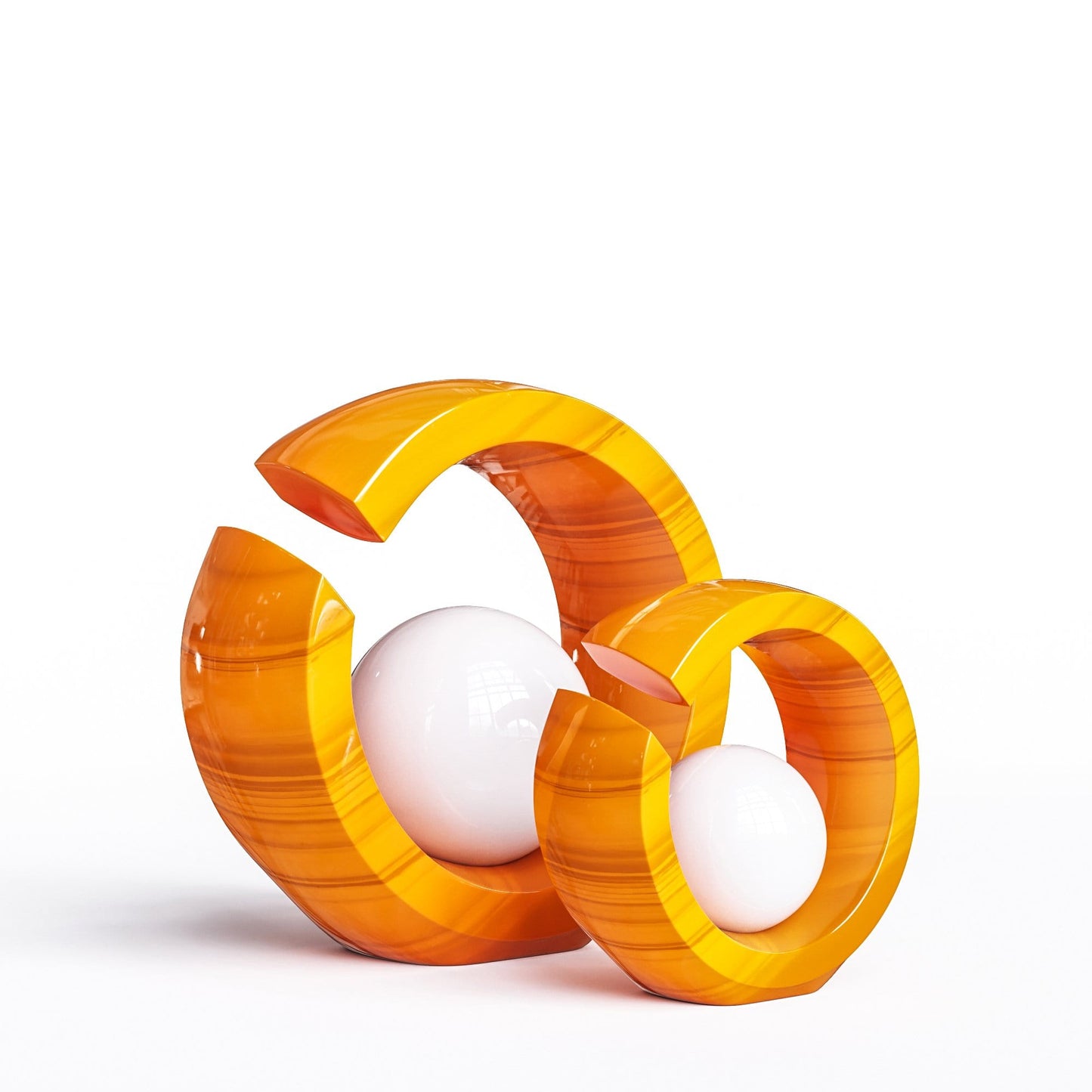 Ceramic Rings & Ball Set - Exotic Marbles - Synchrony Art INC