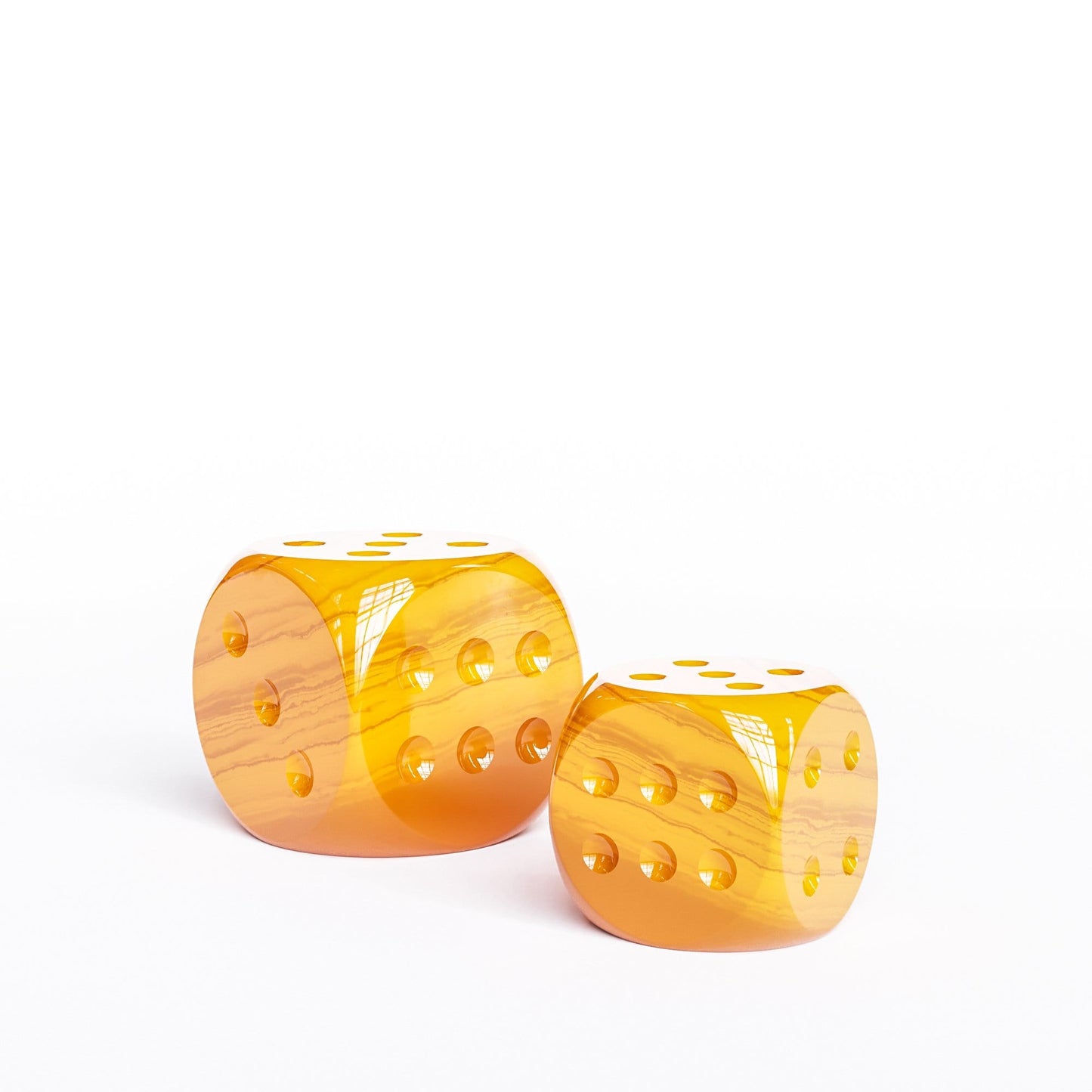 Ceramic Dice Set - Exotic Marbles - Synchrony Art INC