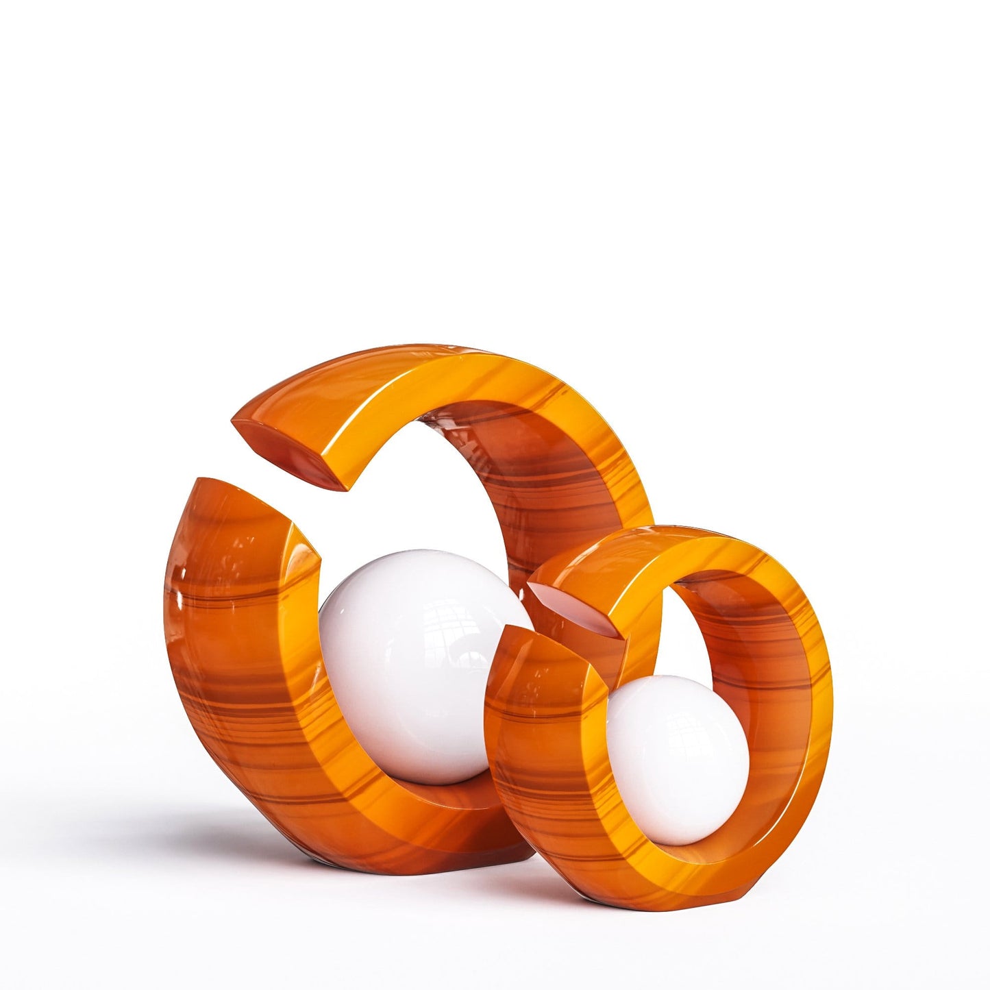 Ceramic Rings & Ball Set - Exotic Marbles - Synchrony Art INC
