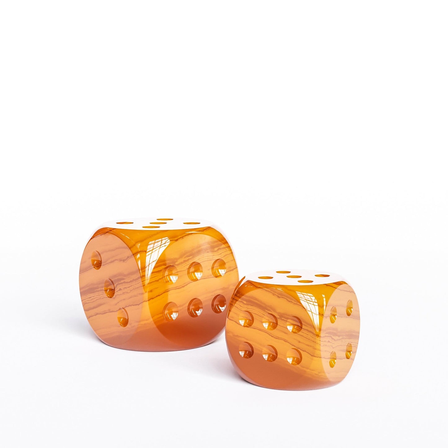 Ceramic Dice Set - Exotic Marbles - Synchrony Art INC
