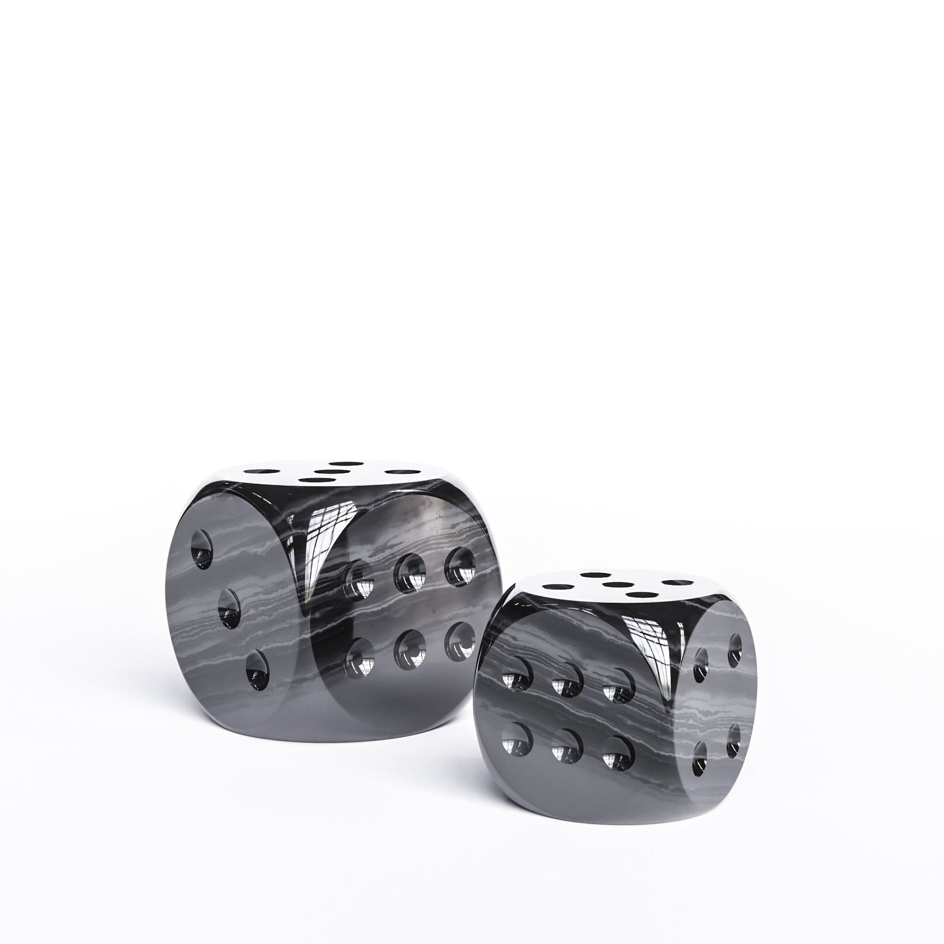 Ceramic Dice Set - Exotic Marbles - Synchrony Art INC