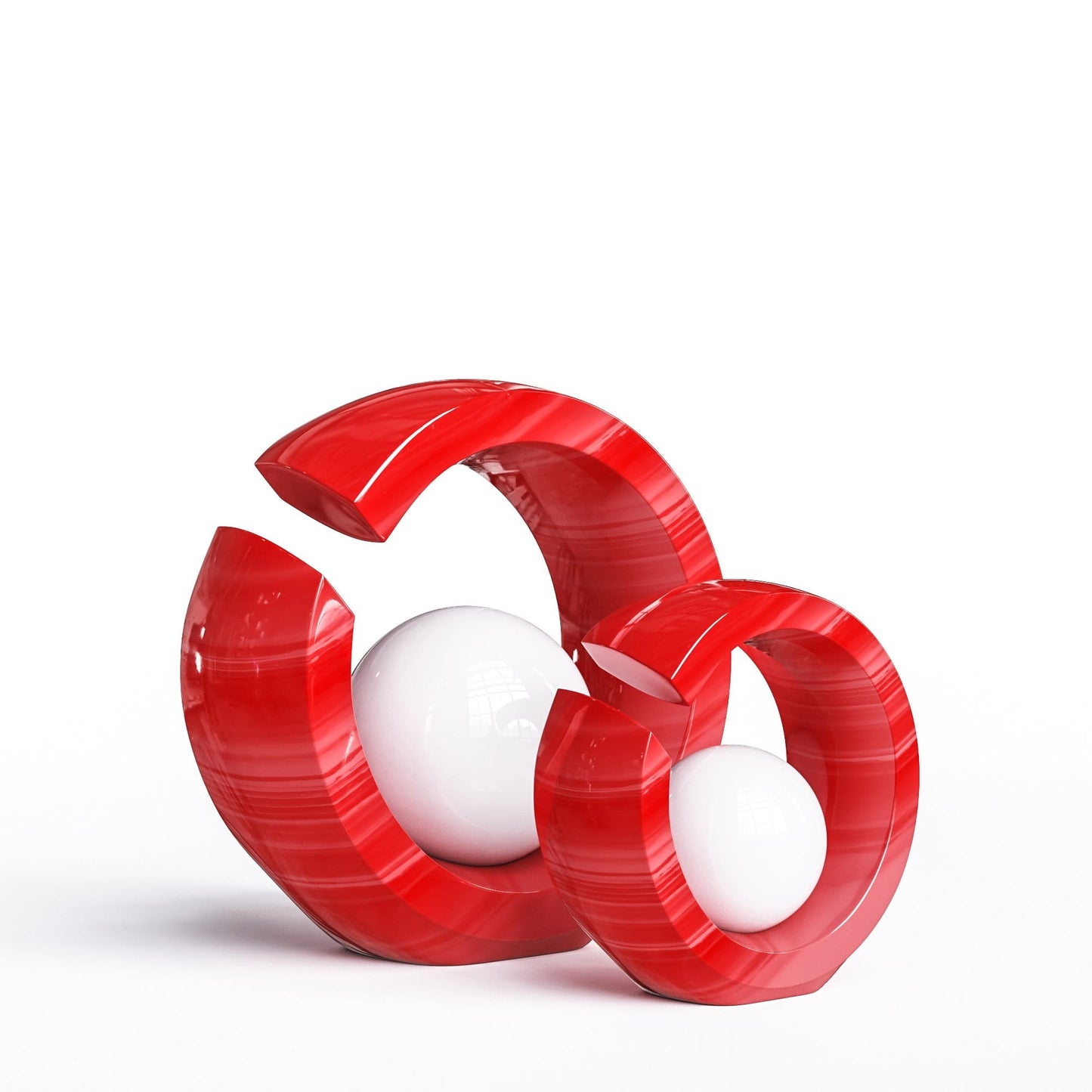 Ceramic Rings & Ball Set - Exotic Marbles - Synchrony Art INC
