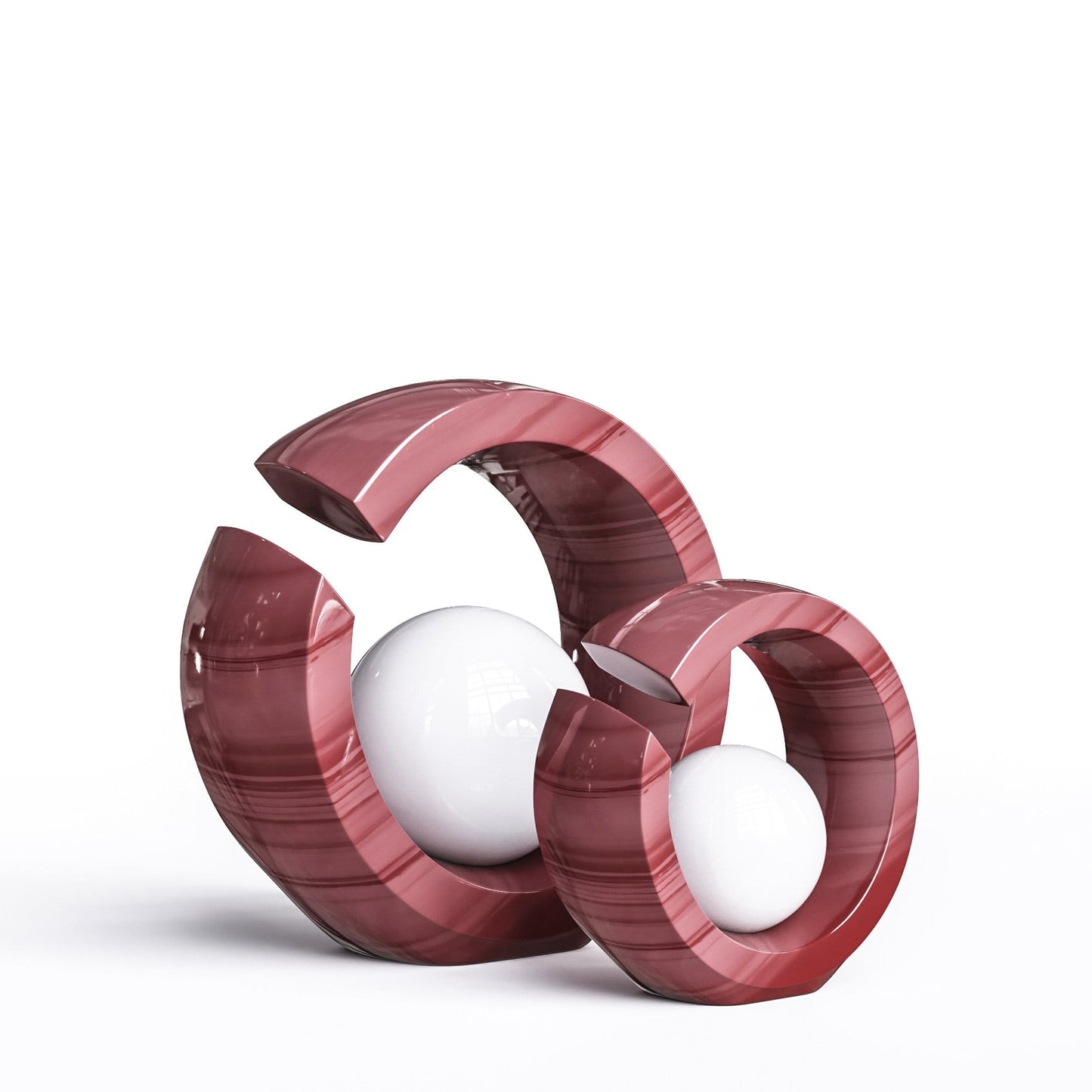 Ceramic Rings & Ball Set - Exotic Marbles - Synchrony Art INC