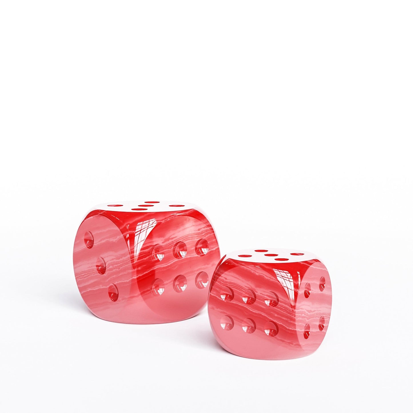 Ceramic Dice Set - Exotic Marbles - Synchrony Art INC