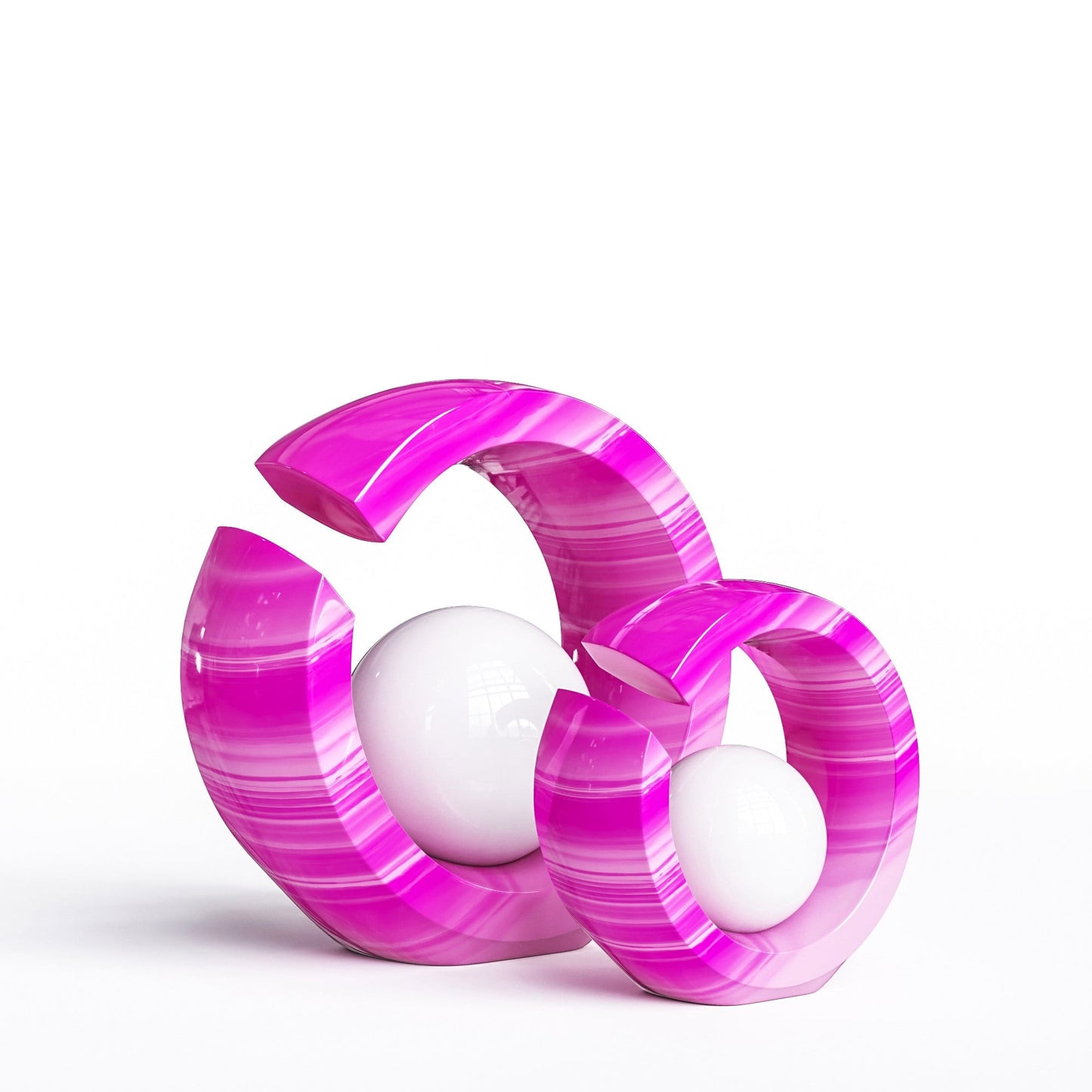 Ceramic Rings & Ball Set - Exotic Marbles - Synchrony Art INC