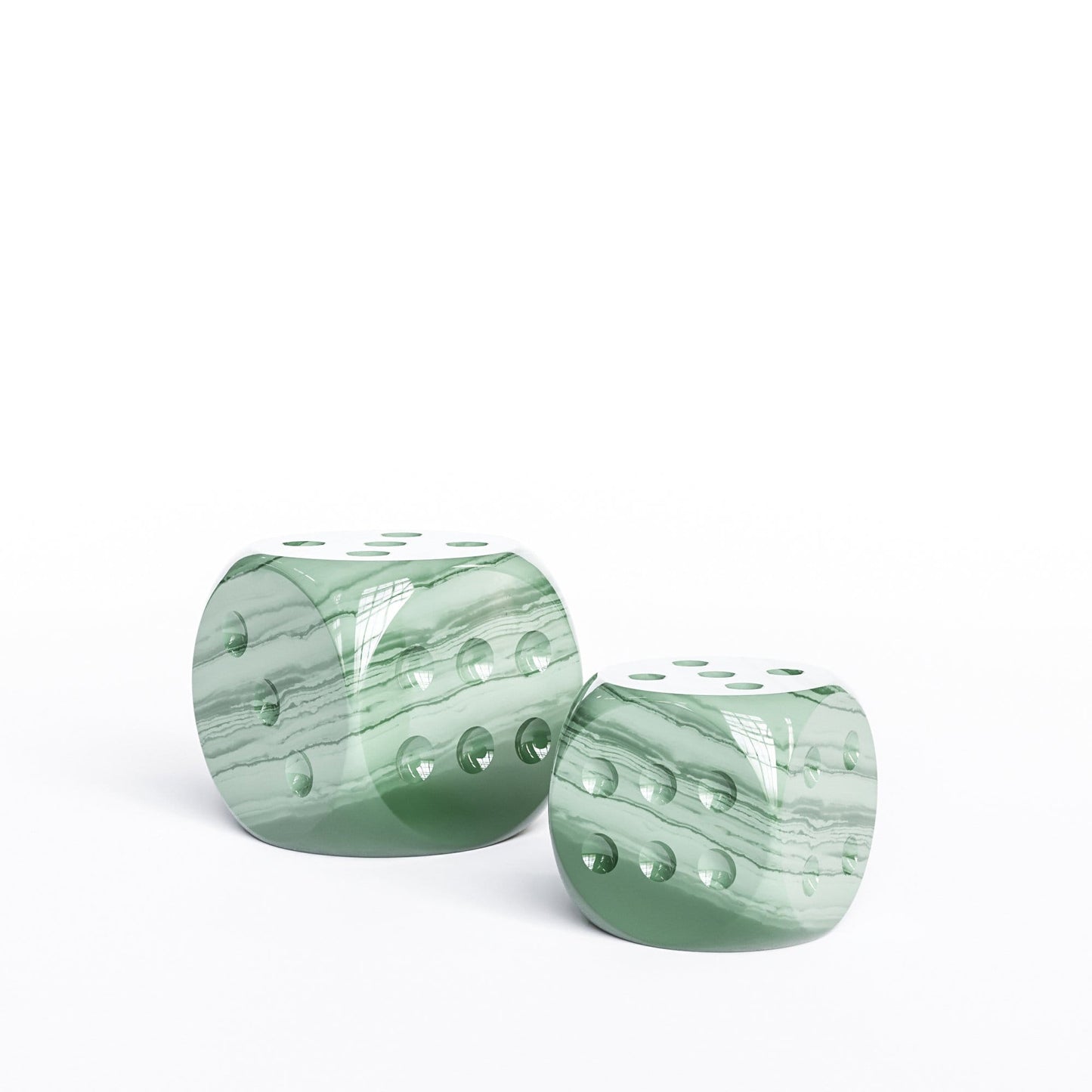 Ceramic Dice Set - Exotic Marbles - Synchrony Art INC