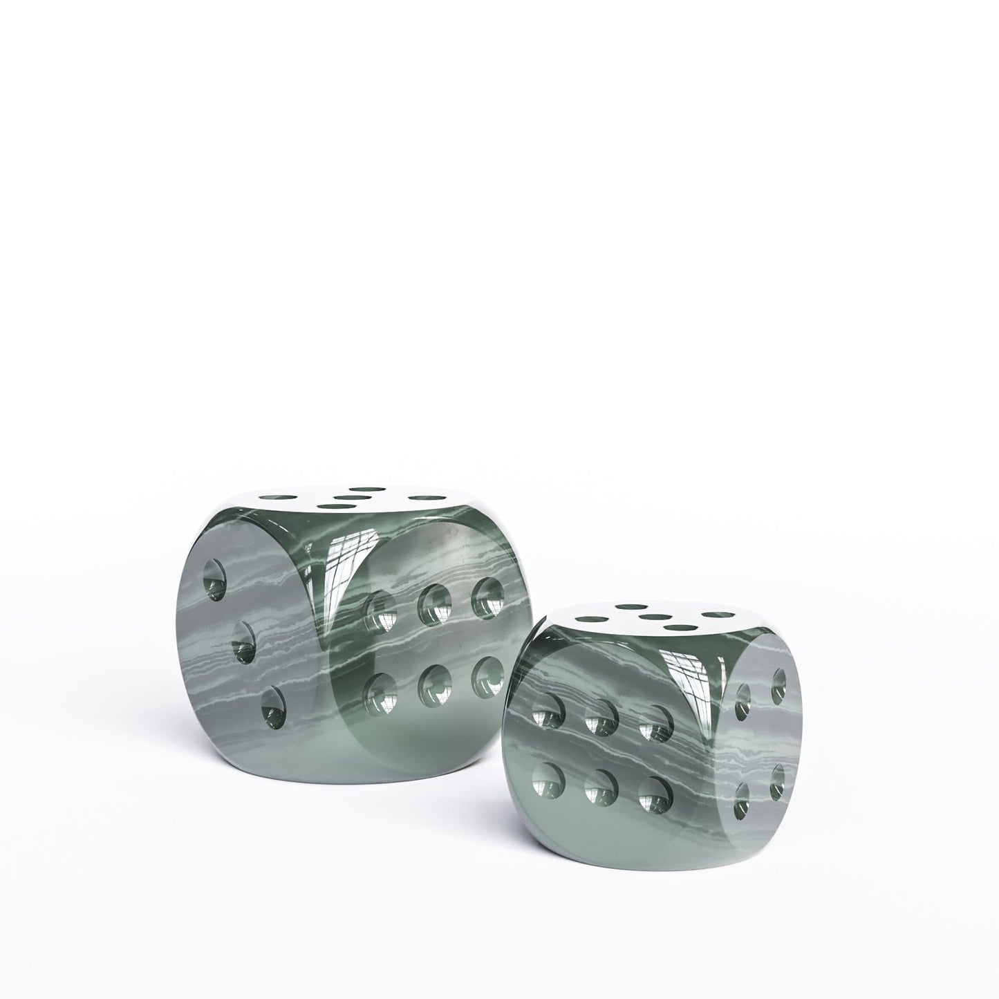 Ceramic Dice Set - Exotic Marbles - Synchrony Art INC